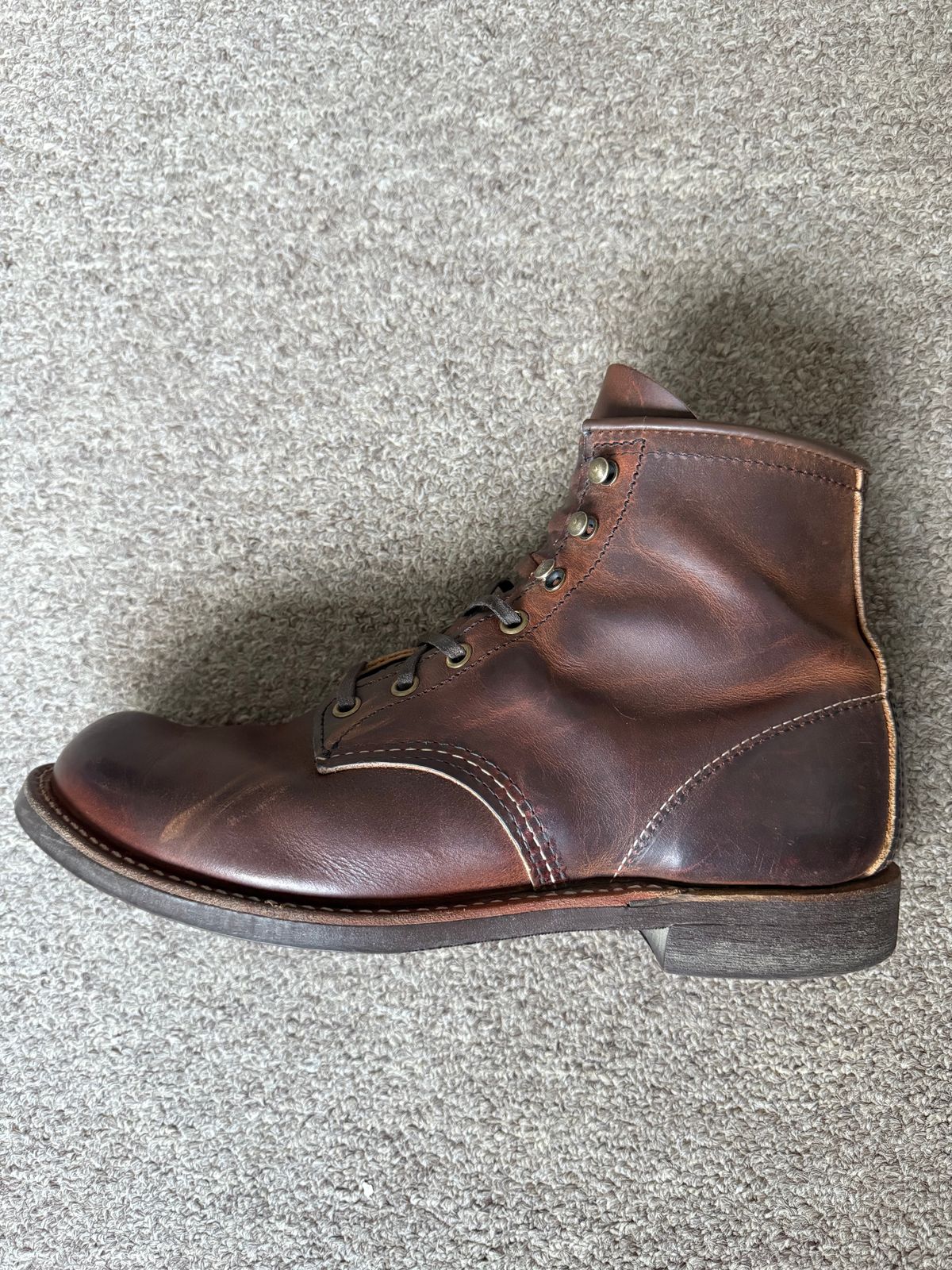 Photo by rb_sampson on February 14, 2025 of the Red Wing Blacksmith in S.B. Foot Copper Rough and Tough.