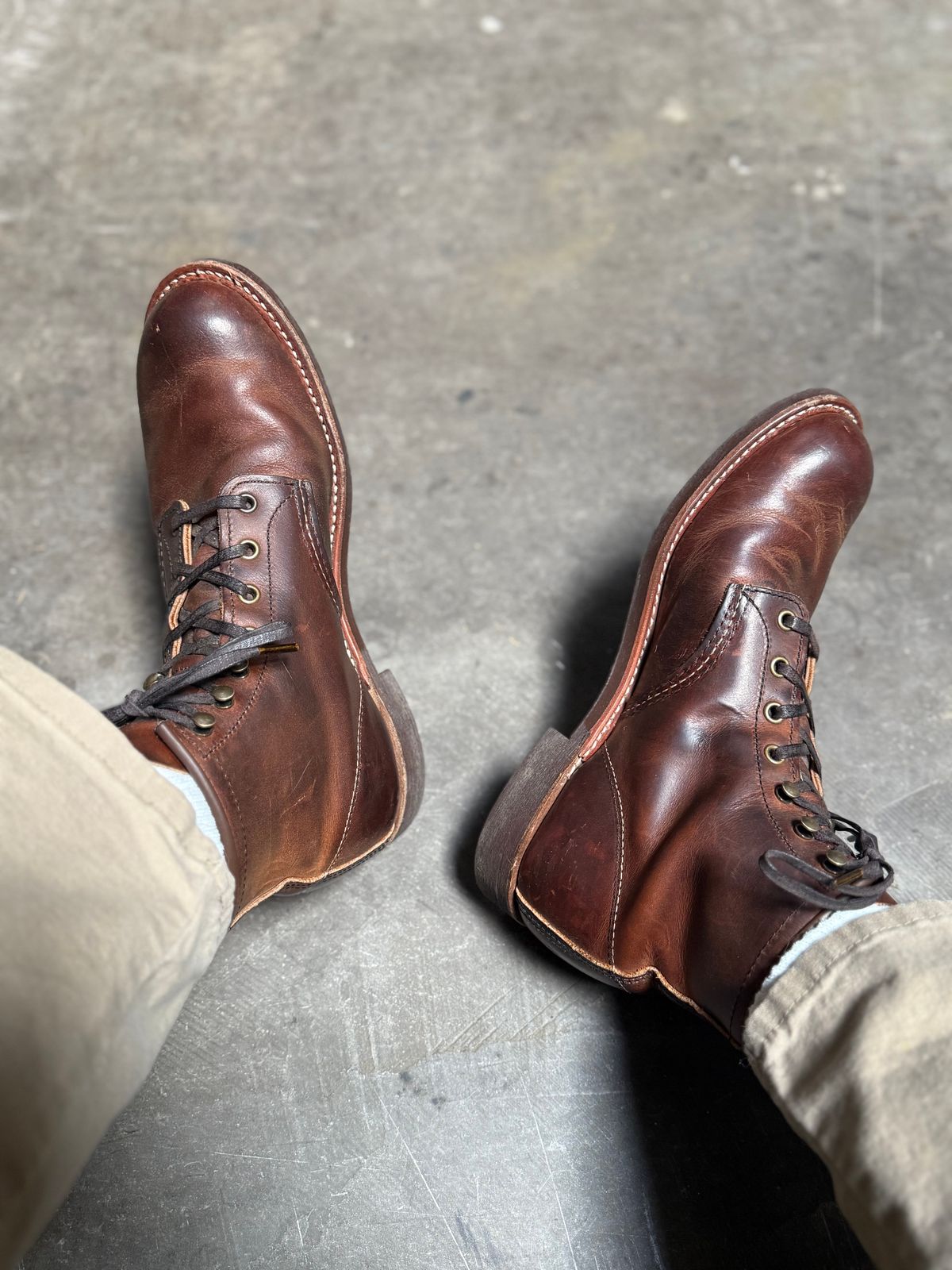 Photo by rb_sampson on March 10, 2025 of the Red Wing Blacksmith in S.B. Foot Copper Rough and Tough.