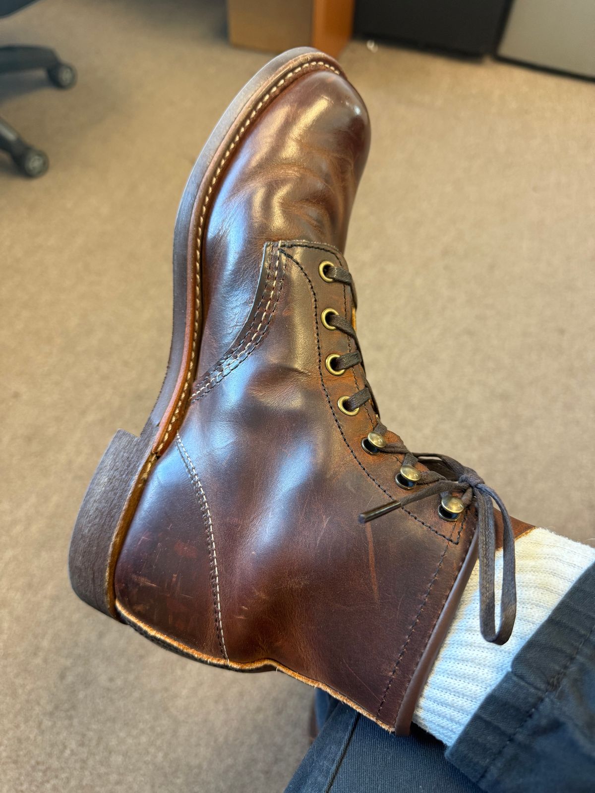 Photo by rb_sampson on November 13, 2025 of the Red Wing Blacksmith in S.B. Foot Copper Rough and Tough.