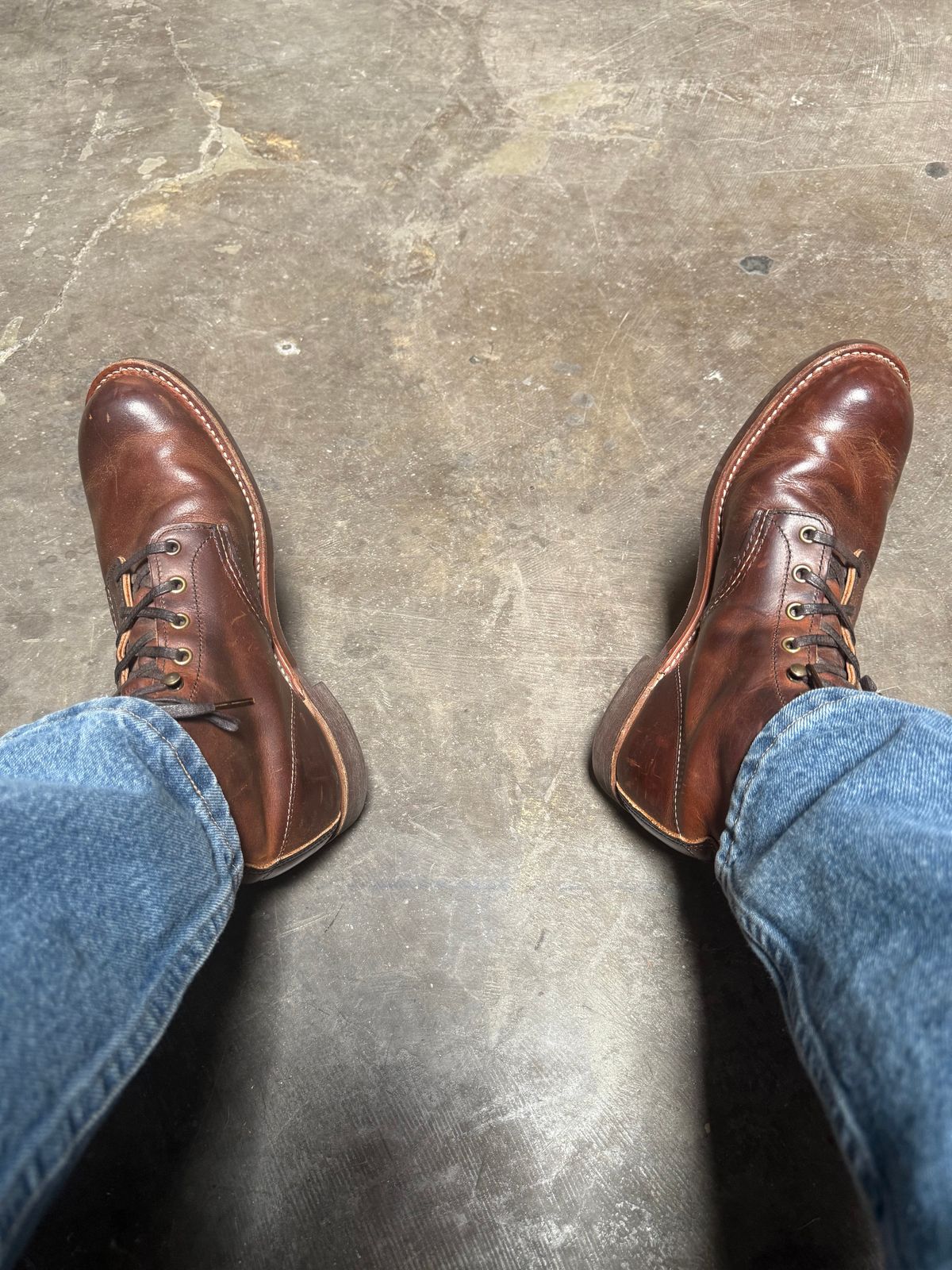 Photo by rb_sampson on November 17, 2025 of the Red Wing Blacksmith in S.B. Foot Copper Rough and Tough.