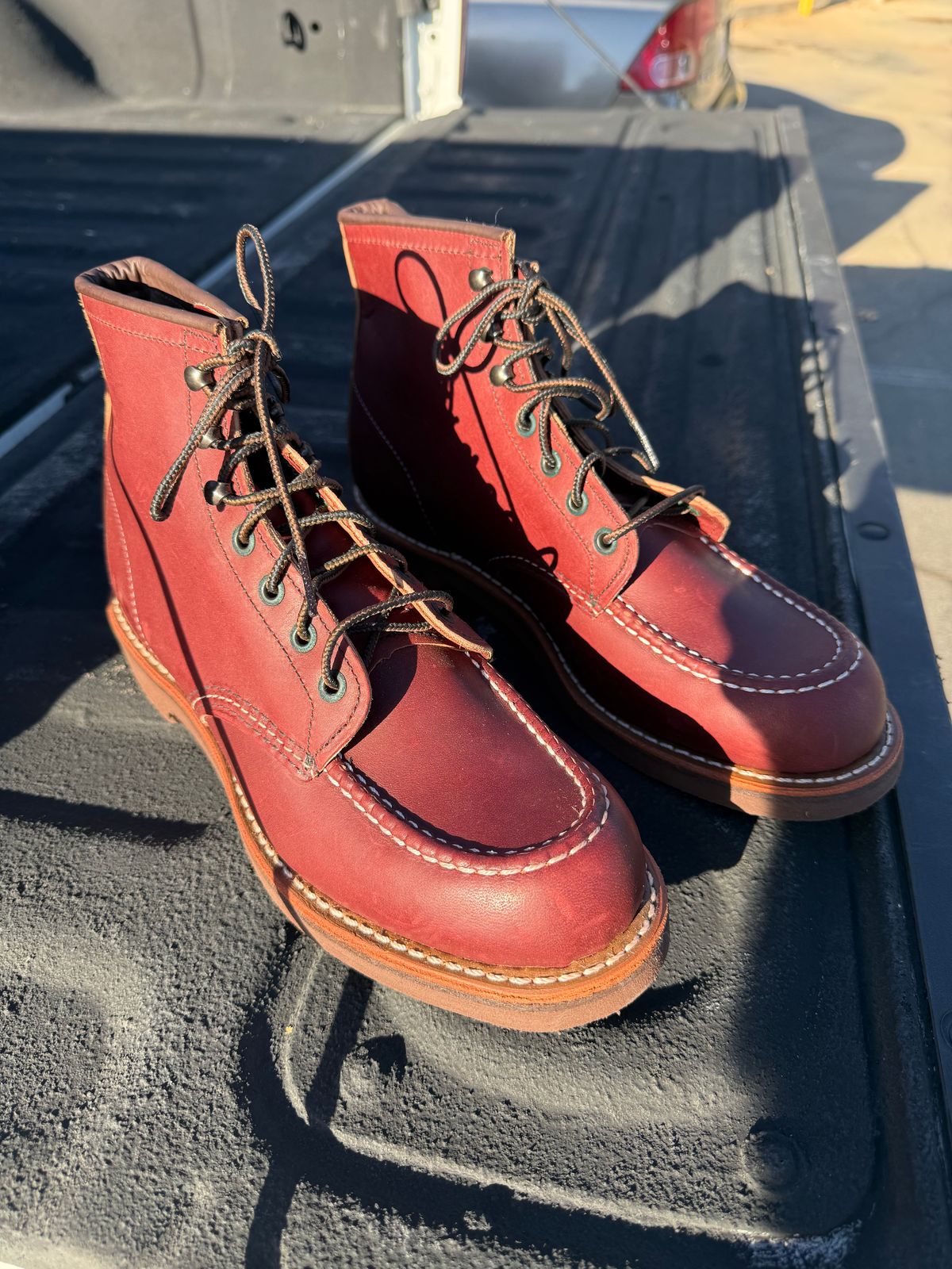 Photo by rb_sampson on July 8, 2026 of the Red Wing 6-Inch Classic Moc in S.B. Foot Oxblood Mesa.