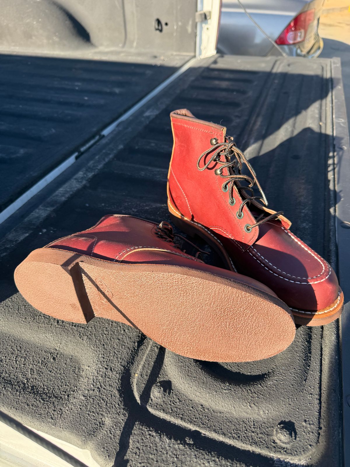 Photo by rb_sampson on July 8, 2026 of the Red Wing 6-Inch Classic Moc in S.B. Foot Oxblood Mesa.