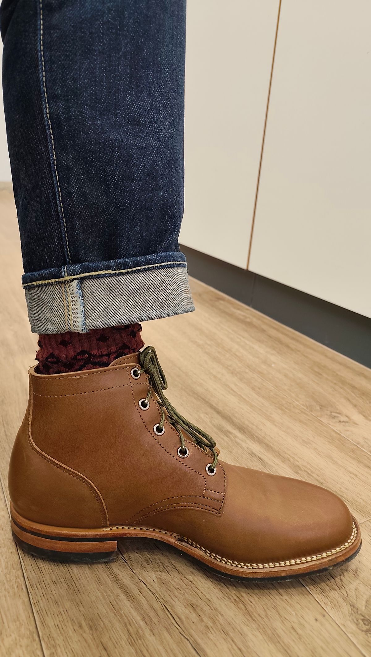 Photo by olgi on January 12, 2026 of the Viberg Service Boot in Maryam Toscanello TPR Horsebutt.