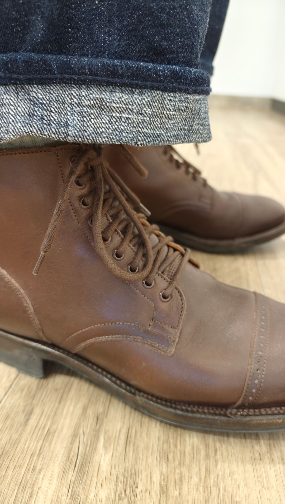 Photo by olgi on January 27, 2026 of the Viberg Service Boot BCT in Tochigi Chocolate.