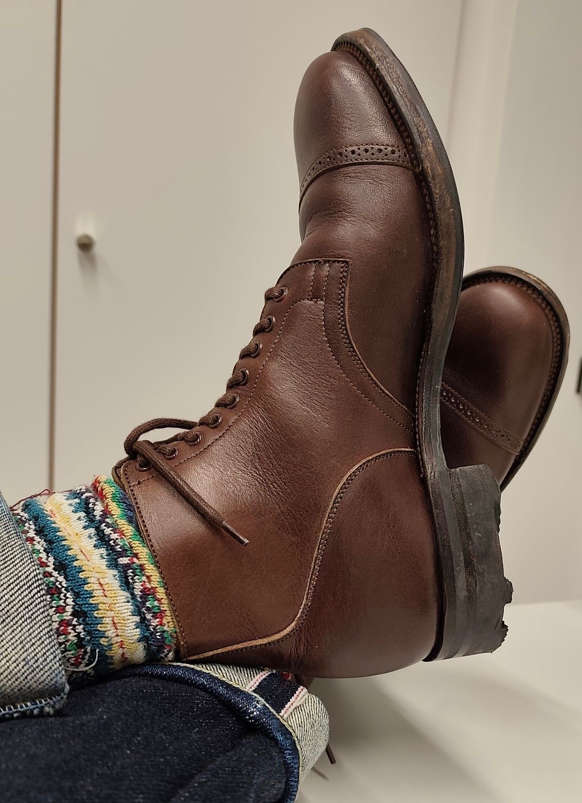 Photo by olgi on January 29, 2026 of the Viberg Service Boot BCT in Tochigi Chocolate.