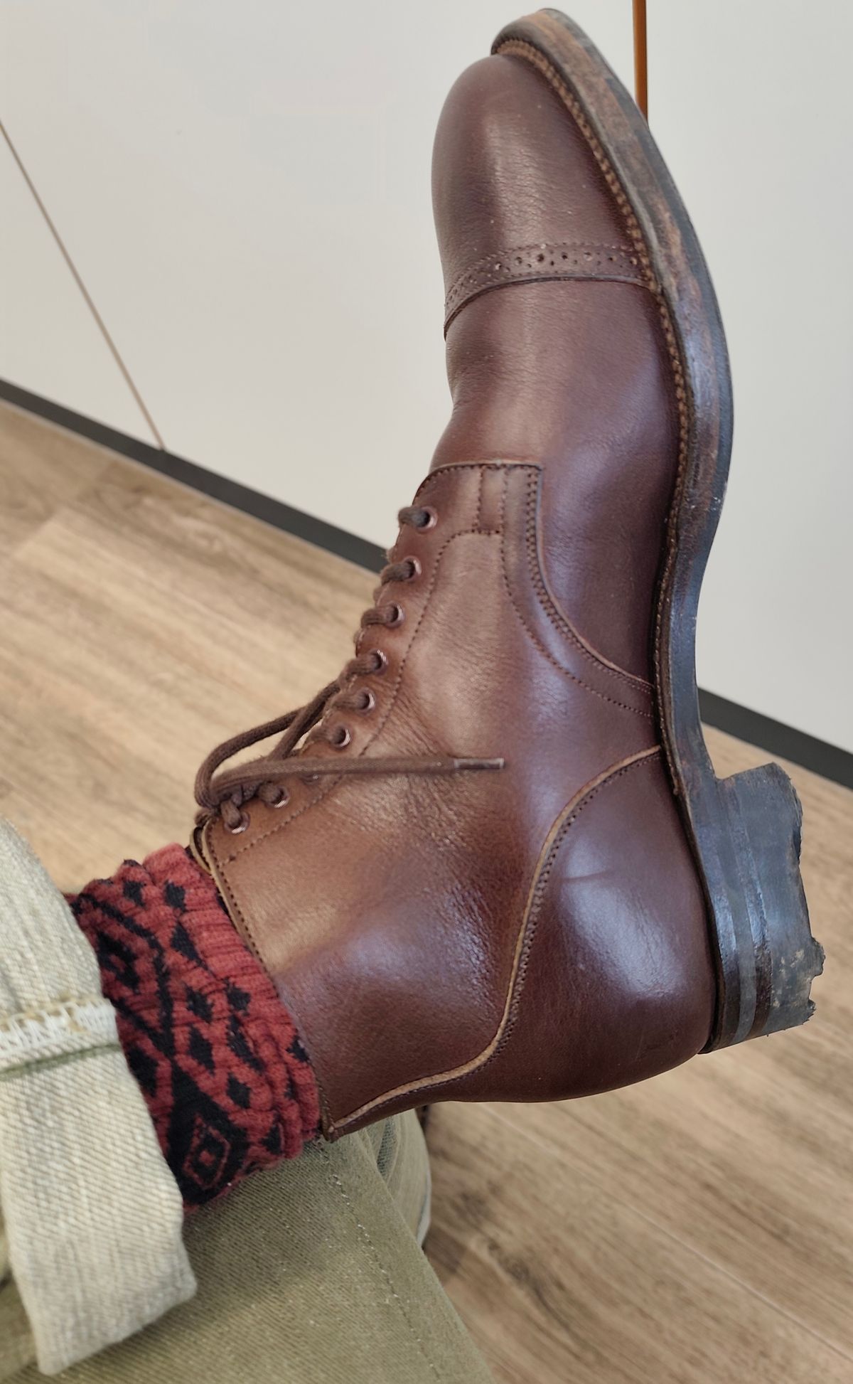 Photo by olgi on February 3, 2026 of the Viberg Service Boot BCT in Tochigi Chocolate.