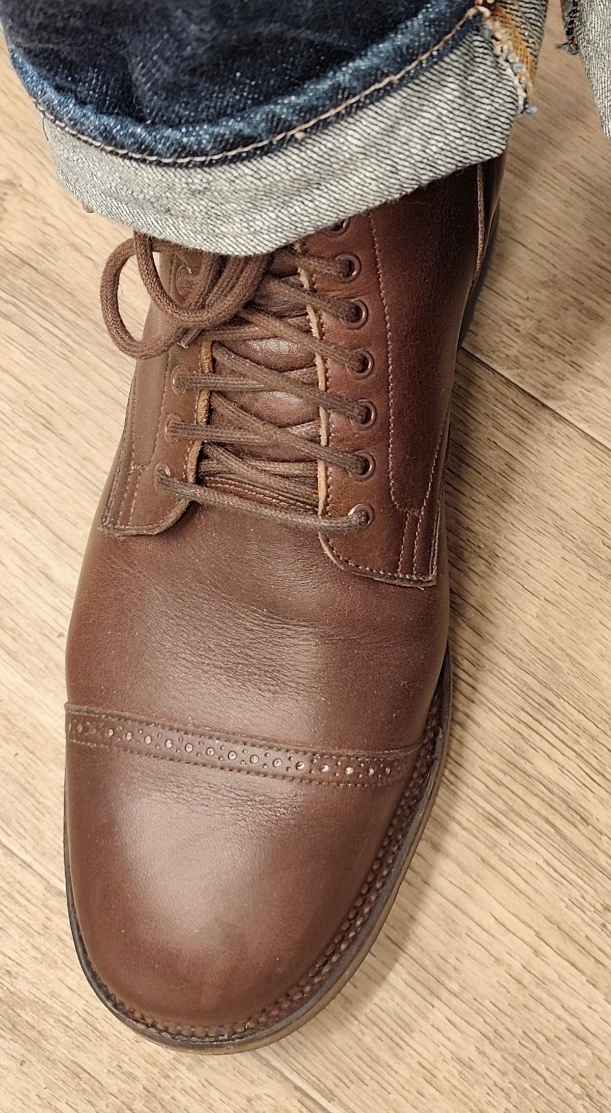 Photo by olgi on February 6, 2026 of the Viberg Service Boot BCT in Tochigi Chocolate.