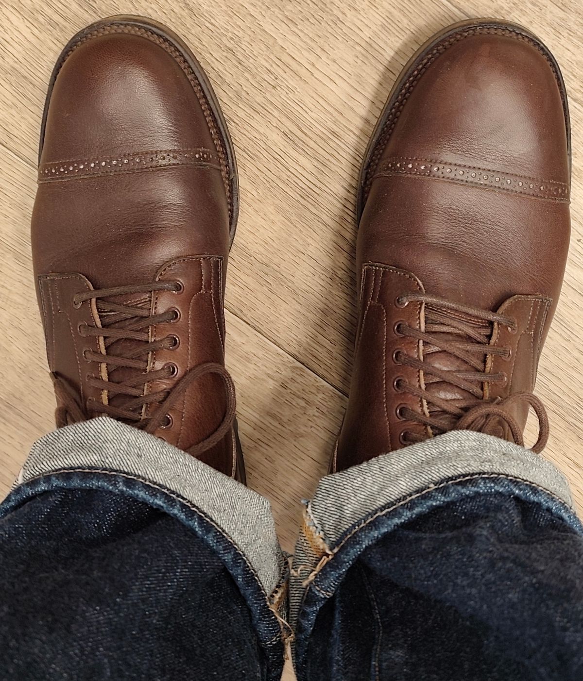 Photo by olgi on February 6, 2026 of the Viberg Service Boot BCT in Tochigi Chocolate.