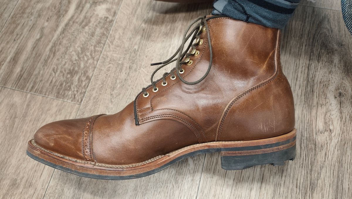 Photo by olgi on November 5, 2025 of the Viberg Service Boot BCT in Maryam Toscanello TPR Horsebutt.