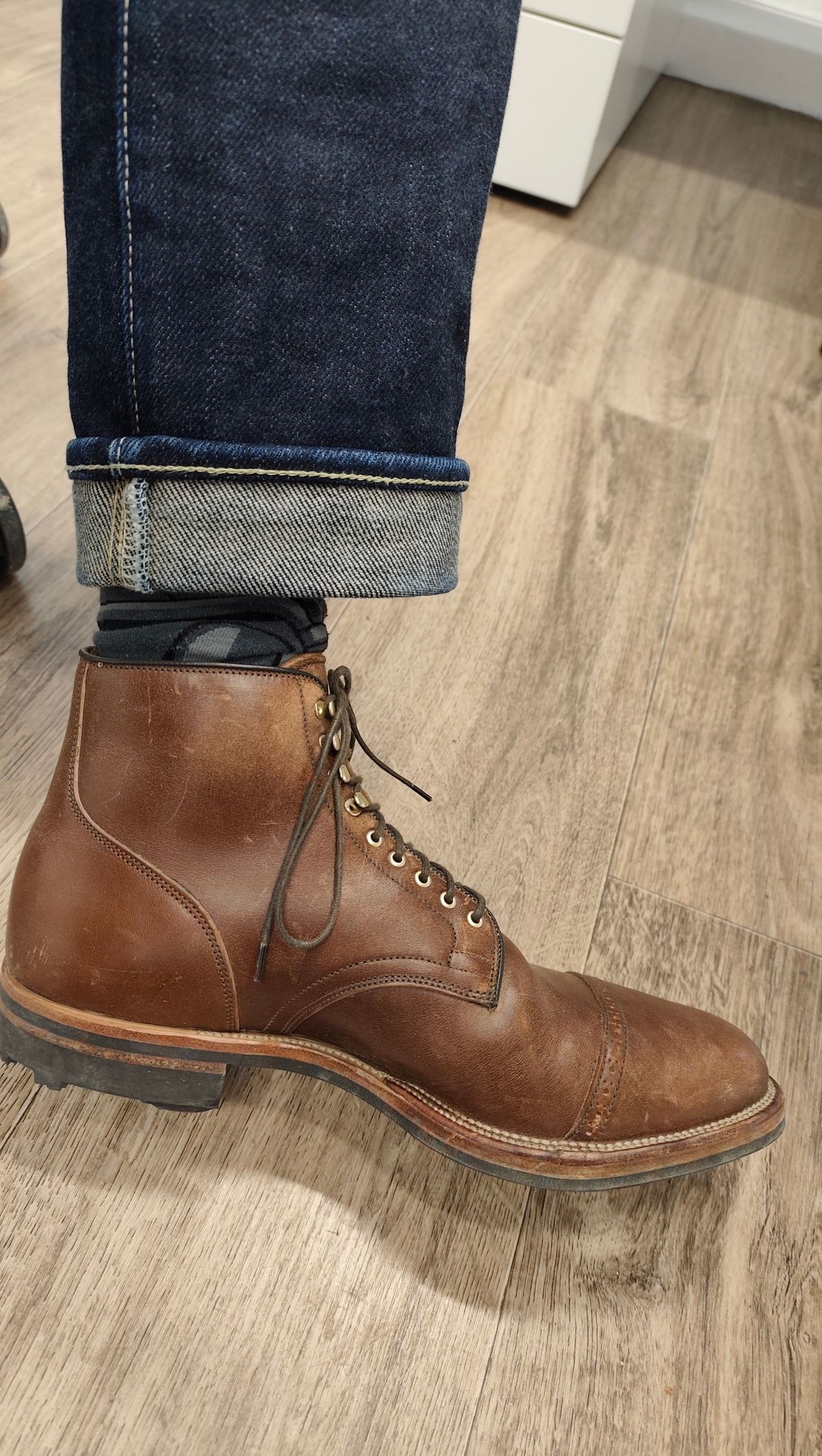 Photo by olgi on November 5, 2025 of the Viberg Service Boot BCT in Maryam Toscanello TPR Horsebutt.