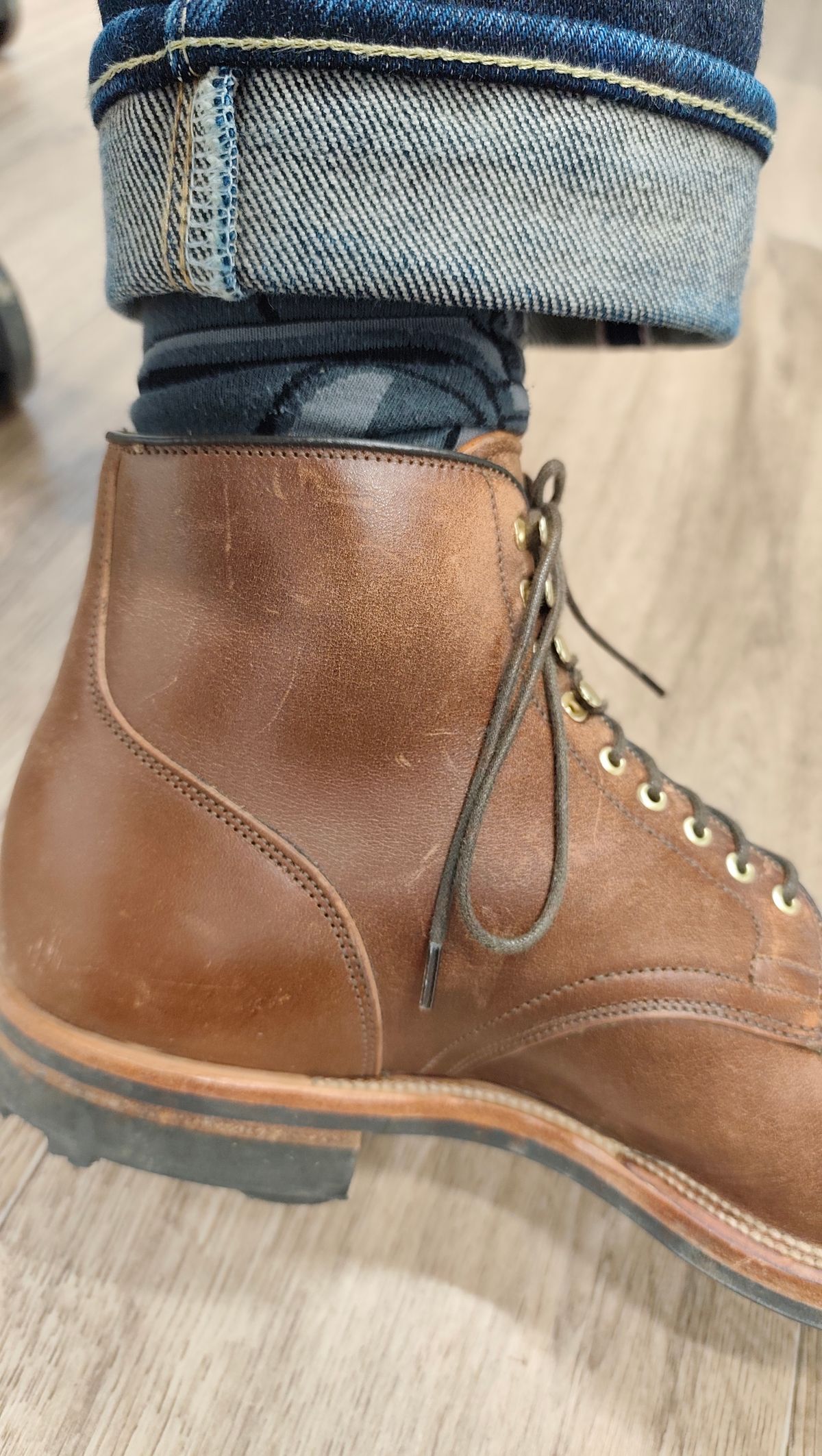 Photo by olgi on November 5, 2025 of the Viberg Service Boot BCT in Maryam Toscanello TPR Horsebutt.