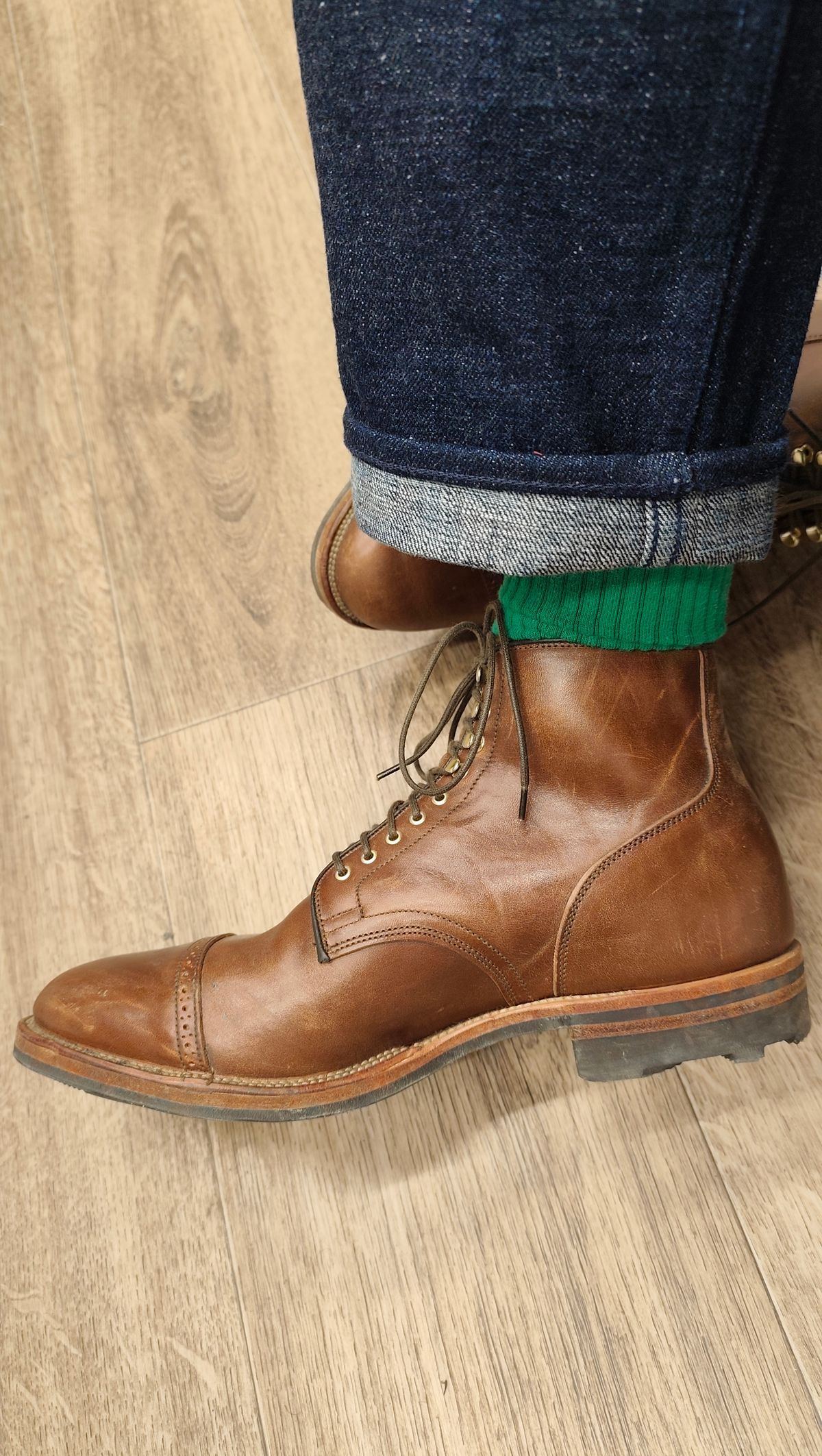 Photo by olgi on November 19, 2025 of the Viberg Service Boot BCT in Maryam Toscanello TPR Horsebutt.