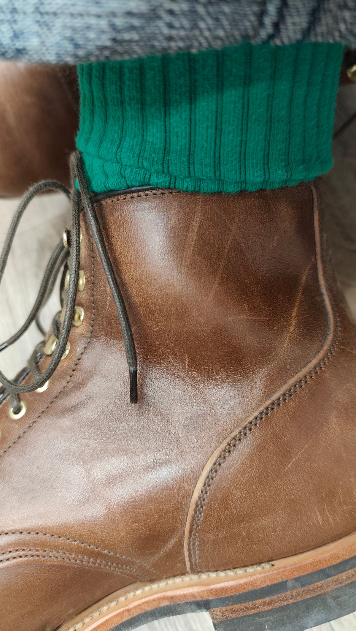 Photo by olgi on November 19, 2025 of the Viberg Service Boot BCT in Maryam Toscanello TPR Horsebutt.