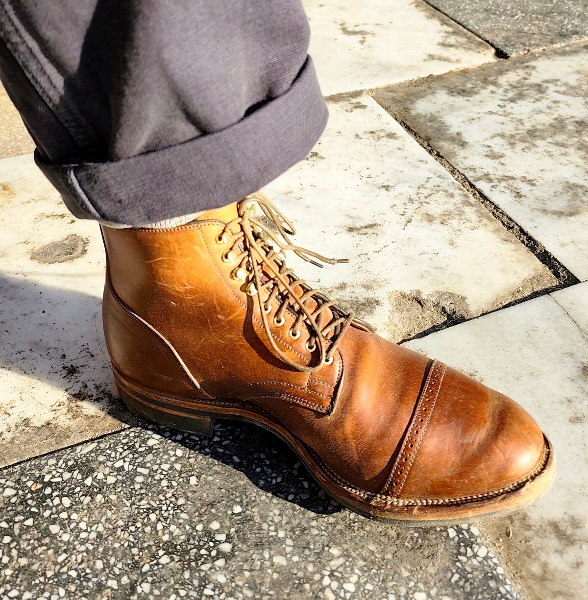 Photo by olgi on January 9, 2026 of the Viberg Service Boot BCT in Maryam Toscanello TPR Horsebutt.