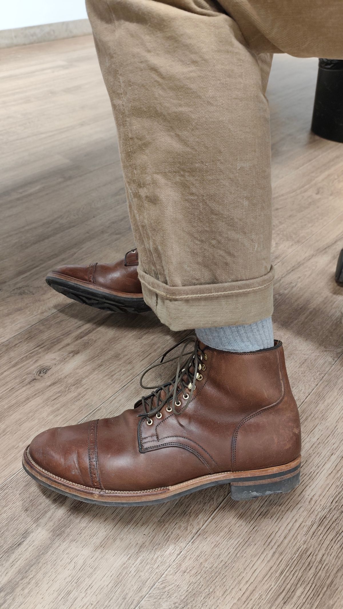 Photo by olgi on January 14, 2026 of the Viberg Service Boot BCT in Maryam Toscanello TPR Horsebutt.