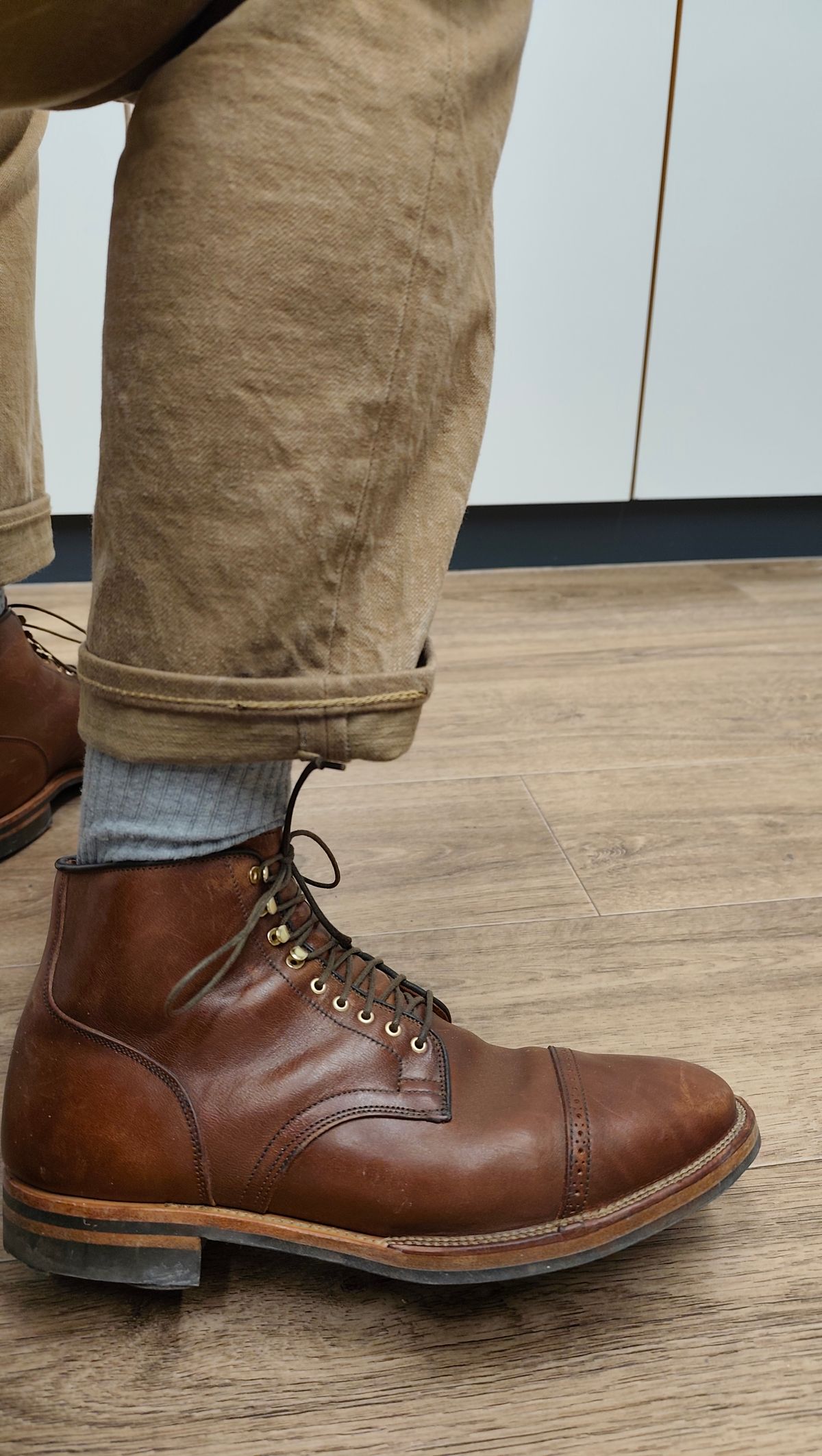 Photo by olgi on January 14, 2026 of the Viberg Service Boot BCT in Maryam Toscanello TPR Horsebutt.