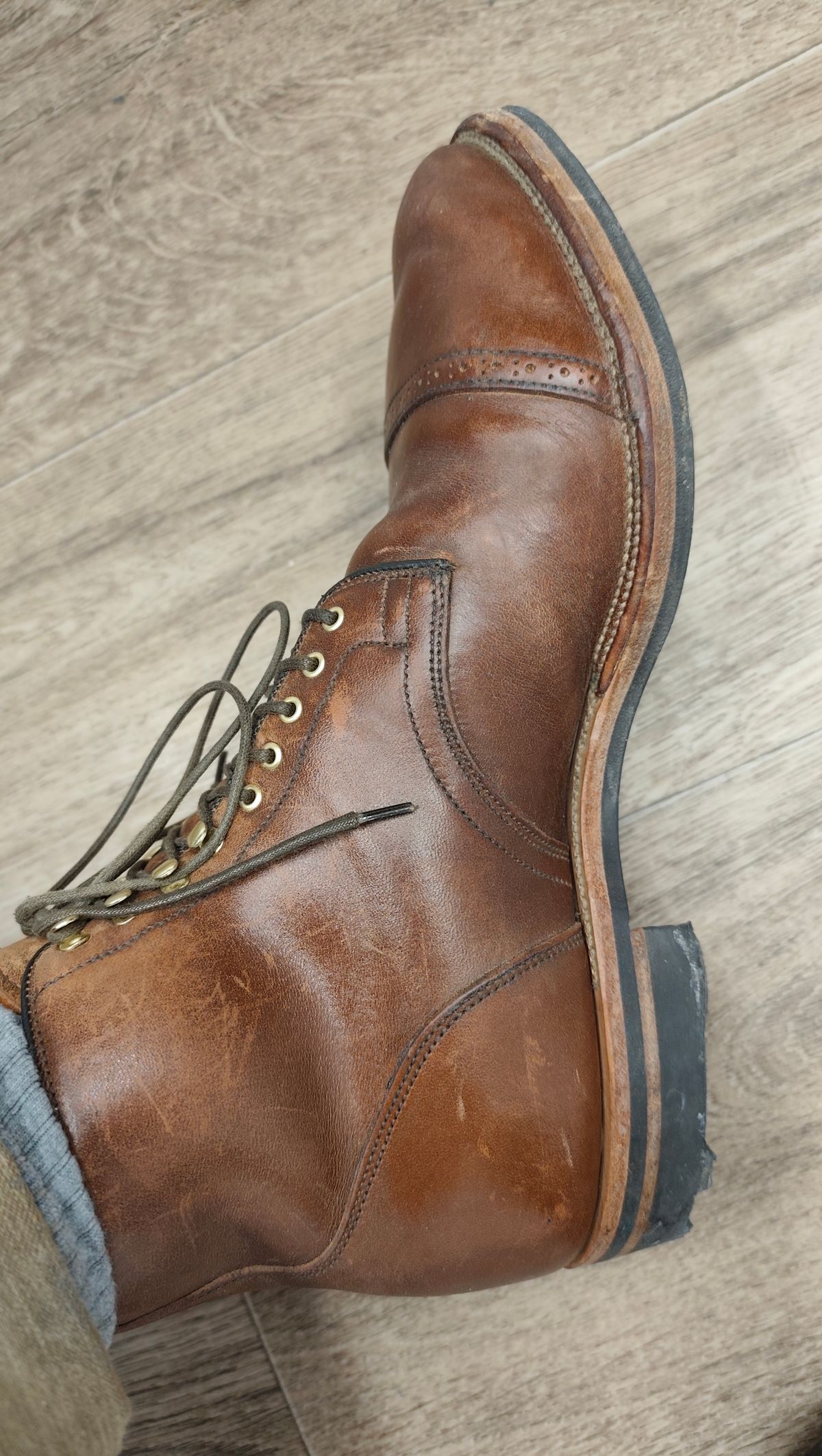 Photo by olgi on January 14, 2026 of the Viberg Service Boot BCT in Maryam Toscanello TPR Horsebutt.