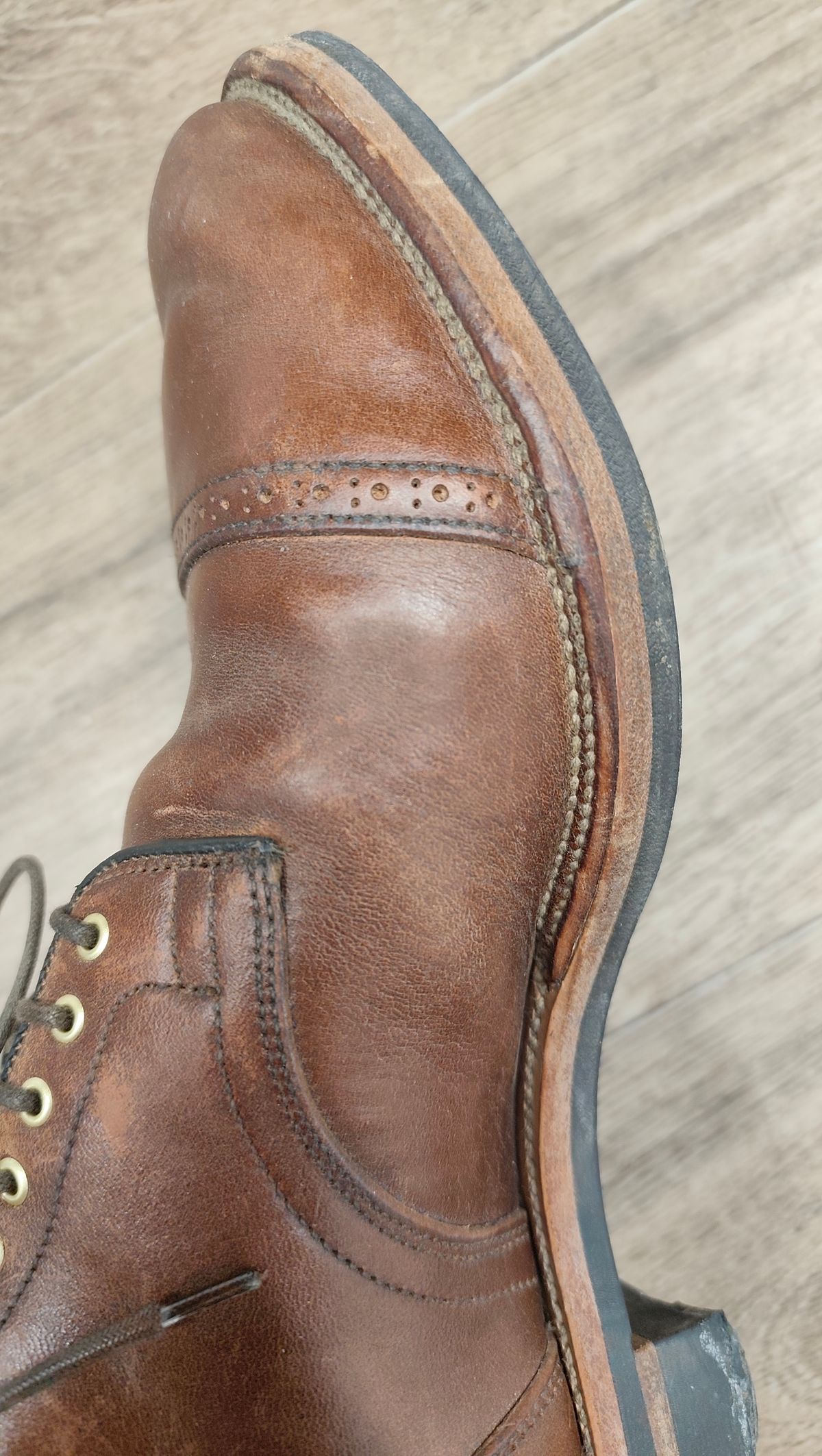 Photo by olgi on January 14, 2026 of the Viberg Service Boot BCT in Maryam Toscanello TPR Horsebutt.