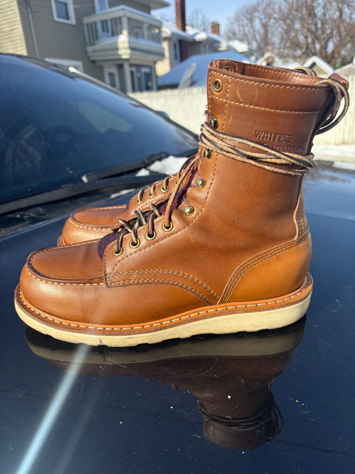 Photo by ZFitzGolf on December 1, 2025 of the White's Perry 8" Select in Seidel Natural Double Shot.