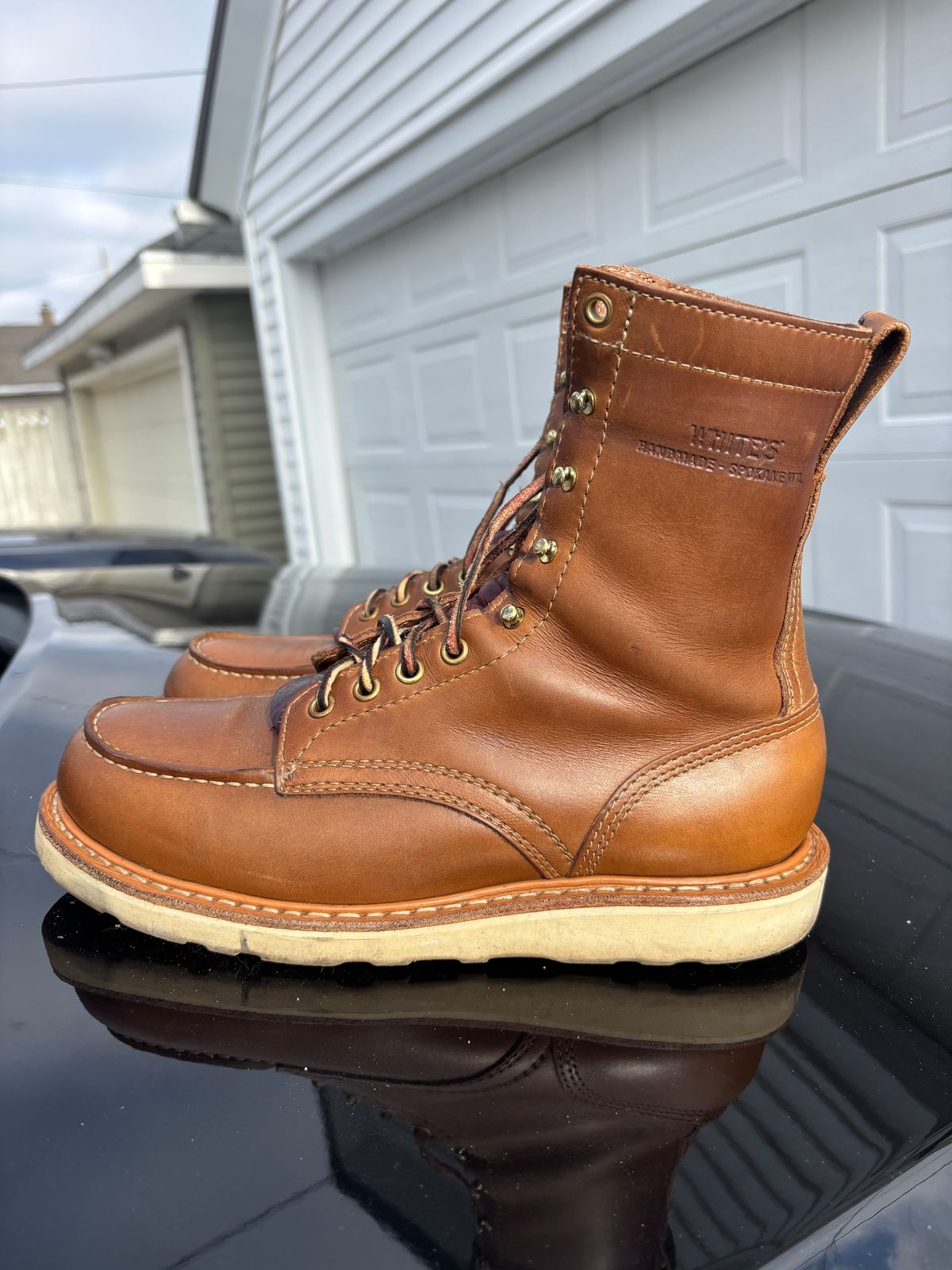 Photo by ZFitzGolf on January 4, 2026 of the White's Perry 8" Select in Seidel Natural Double Shot.