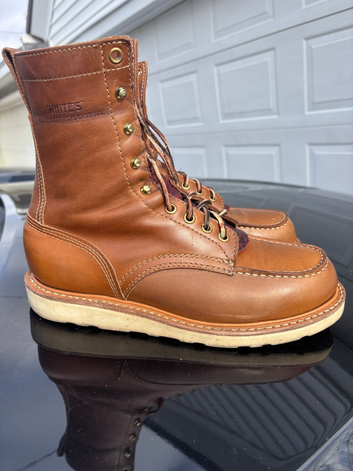 Photo by ZFitzGolf on January 4, 2026 of the White's Perry 8" Select in Seidel Natural Double Shot.