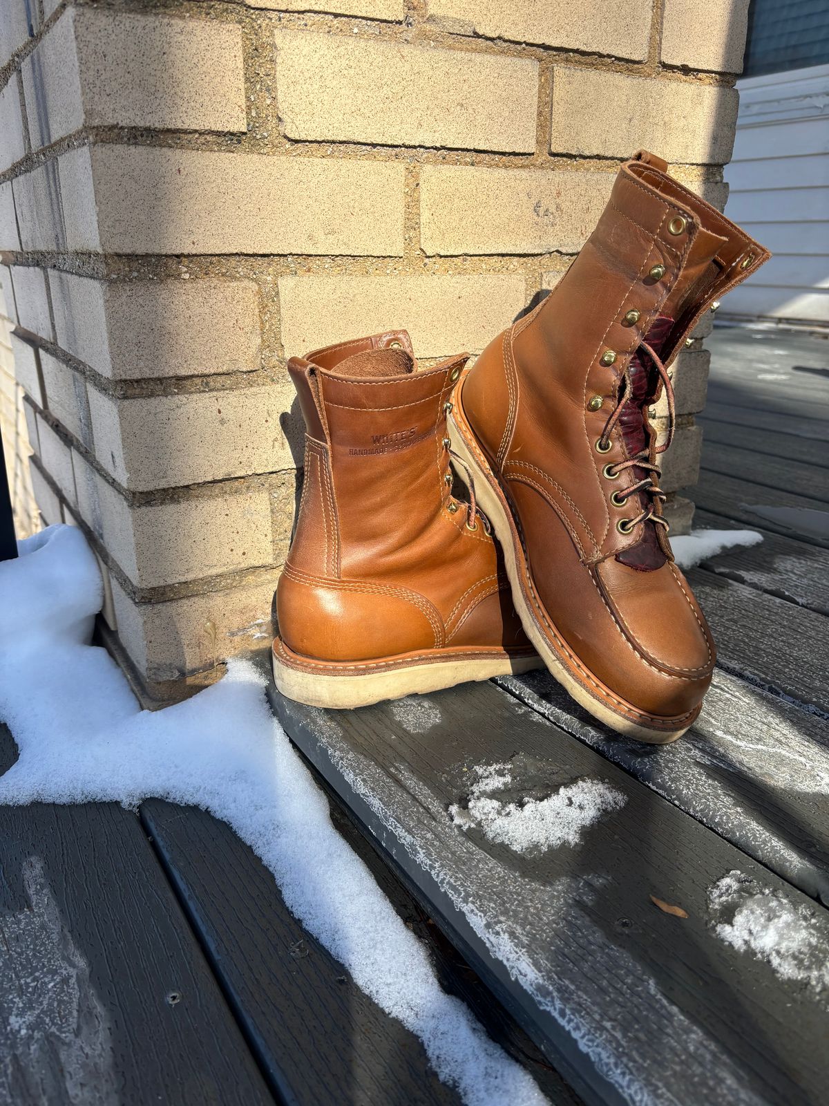 Photo by ZFitzGolf on February 1, 2026 of the White's Perry 8" Select in Seidel Natural Double Shot.