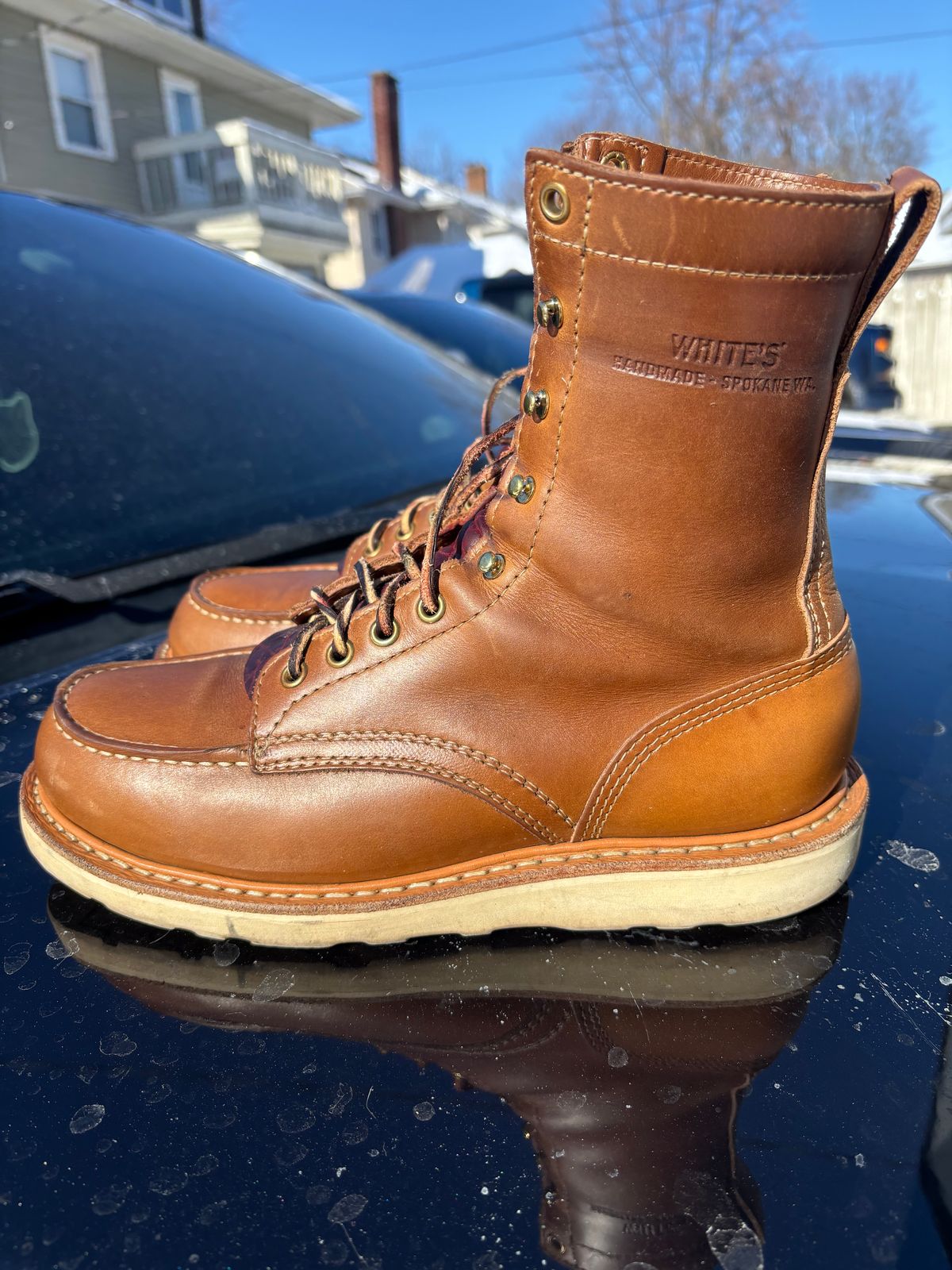 Photo by ZFitzGolf on February 1, 2026 of the White's Perry 8" Select in Seidel Natural Double Shot.