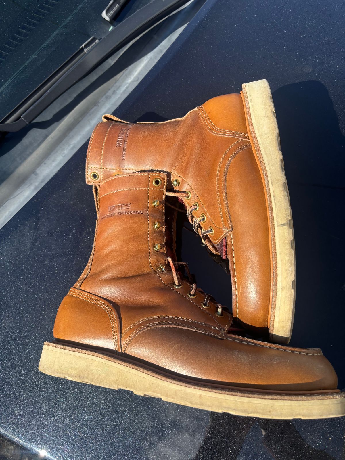 Photo by ZFitzGolf on March 1, 2026 of the White's Perry 8" Select in Seidel Natural Double Shot.