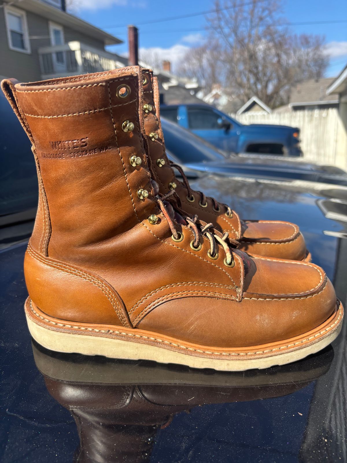 Photo by ZFitzGolf on March 1, 2026 of the White's Perry 8" Select in Seidel Natural Double Shot.