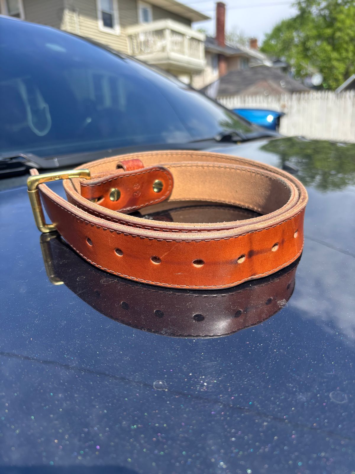 Photo by ZFitzGolf on May 6, 2026 of the Nicks Heritage Belt in Wickett & Craig Natural Double Stuffed.