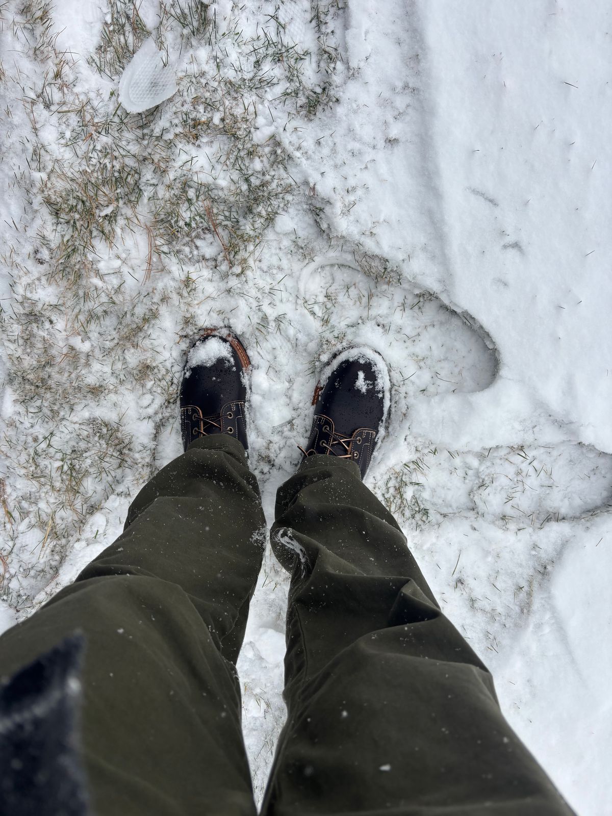 Photo by ZFitzGolf on November 29, 2025 of the Truman Plain Toe Boot in Black Cypress Teacore.