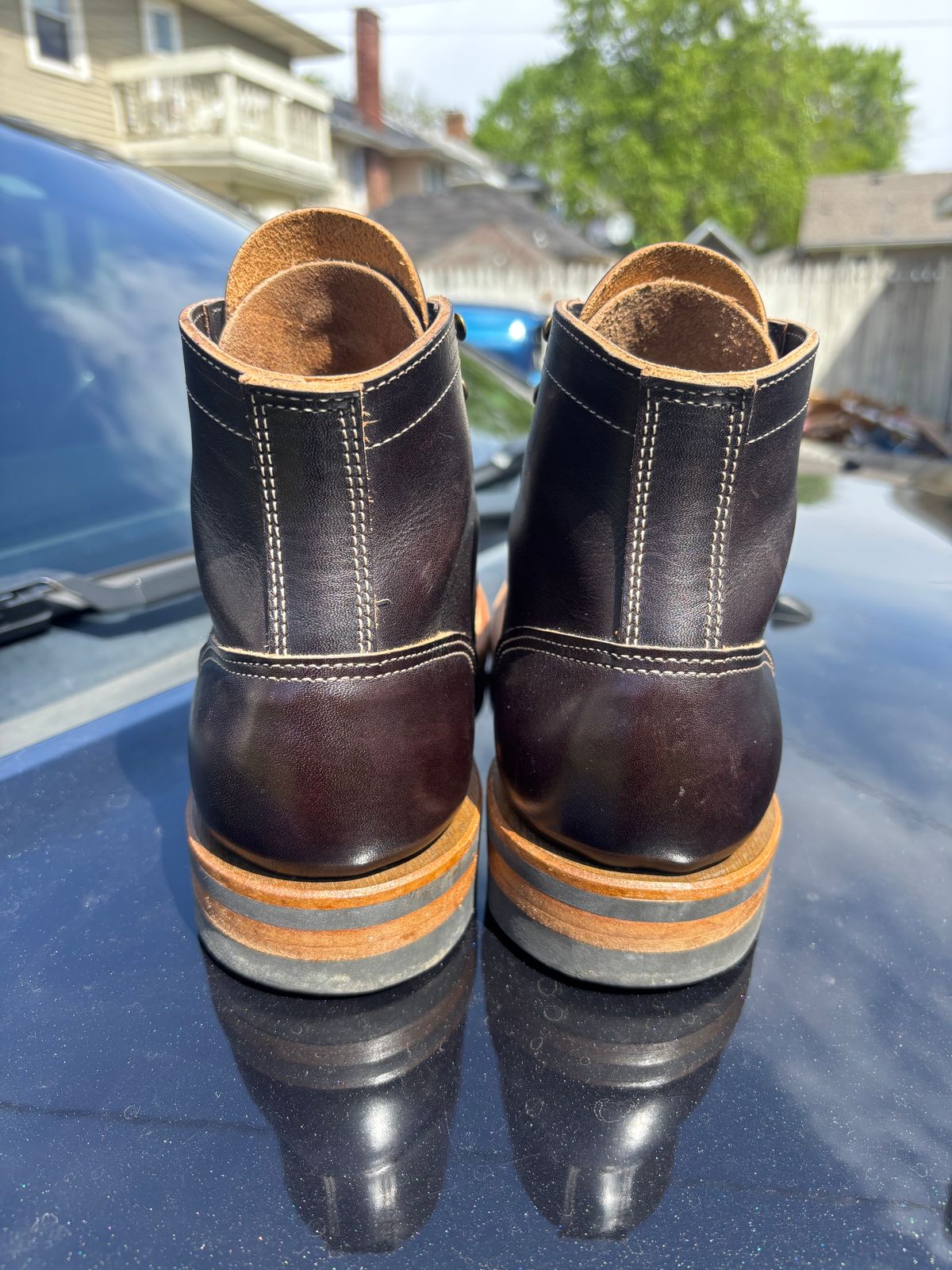 Photo by ZFitzGolf on May 6, 2026 of the Truman Plain Toe Boot in Black Cypress Teacore.