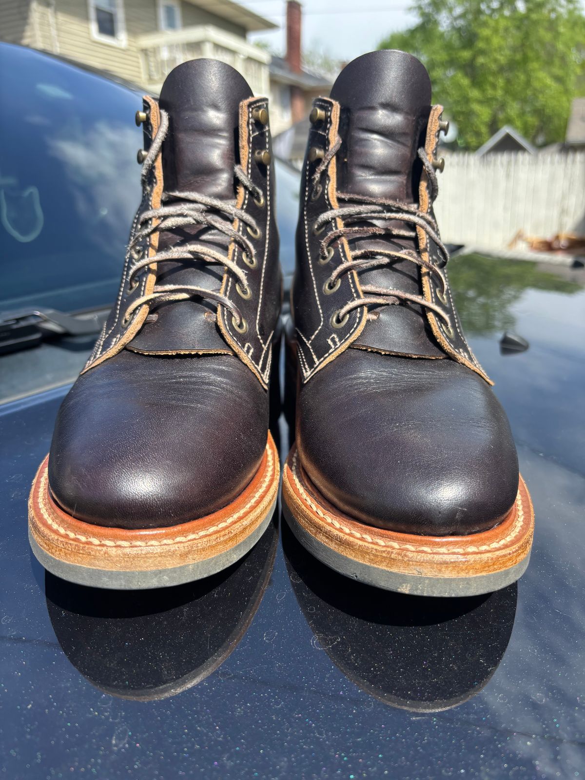 Photo by ZFitzGolf on May 6, 2026 of the Truman Plain Toe Boot in Black Cypress Teacore.