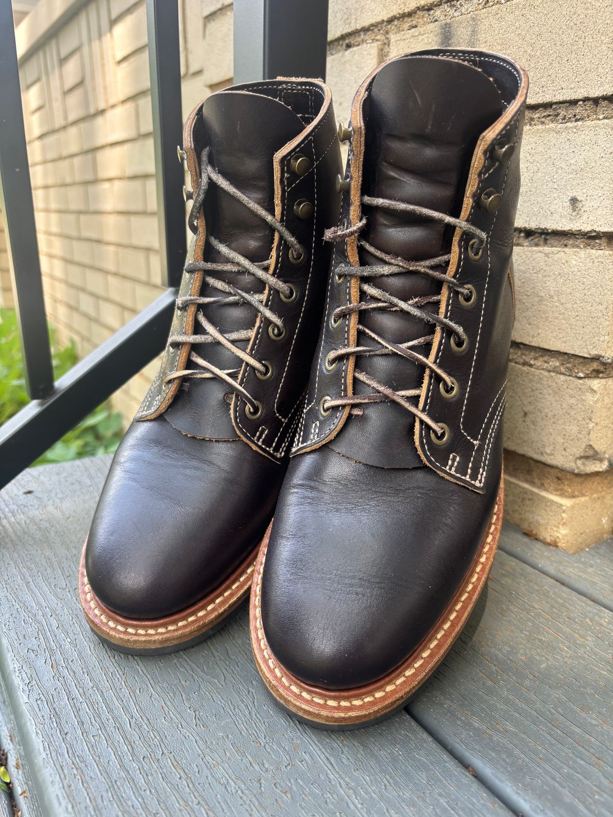 Photo by ZFitzGolf on June 10, 2026 of the Truman Plain Toe Boot in Black Cypress Teacore.