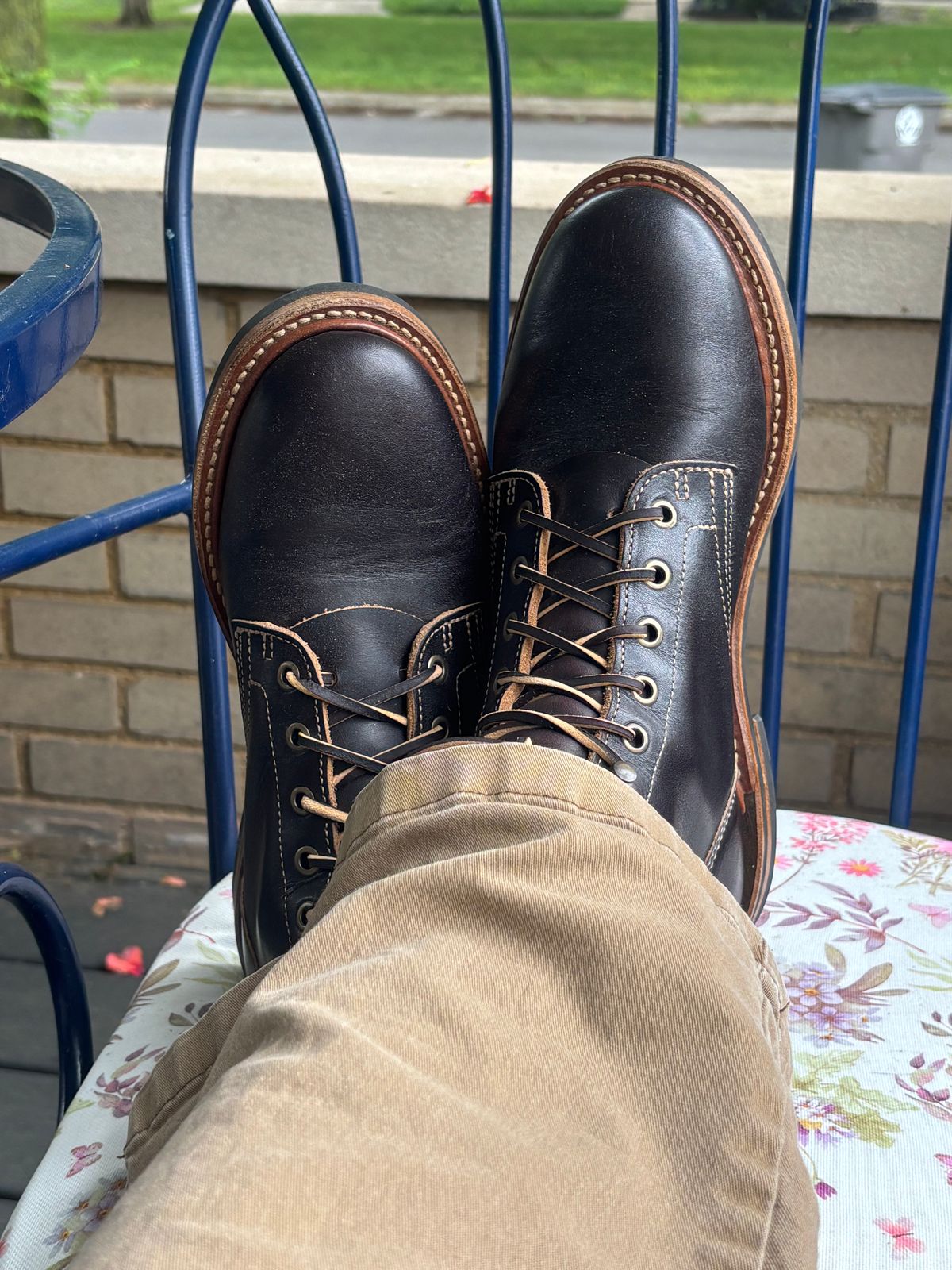 Photo by ZFitzGolf on June 22, 2026 of the Truman Plain Toe Boot in Black Cypress Teacore.