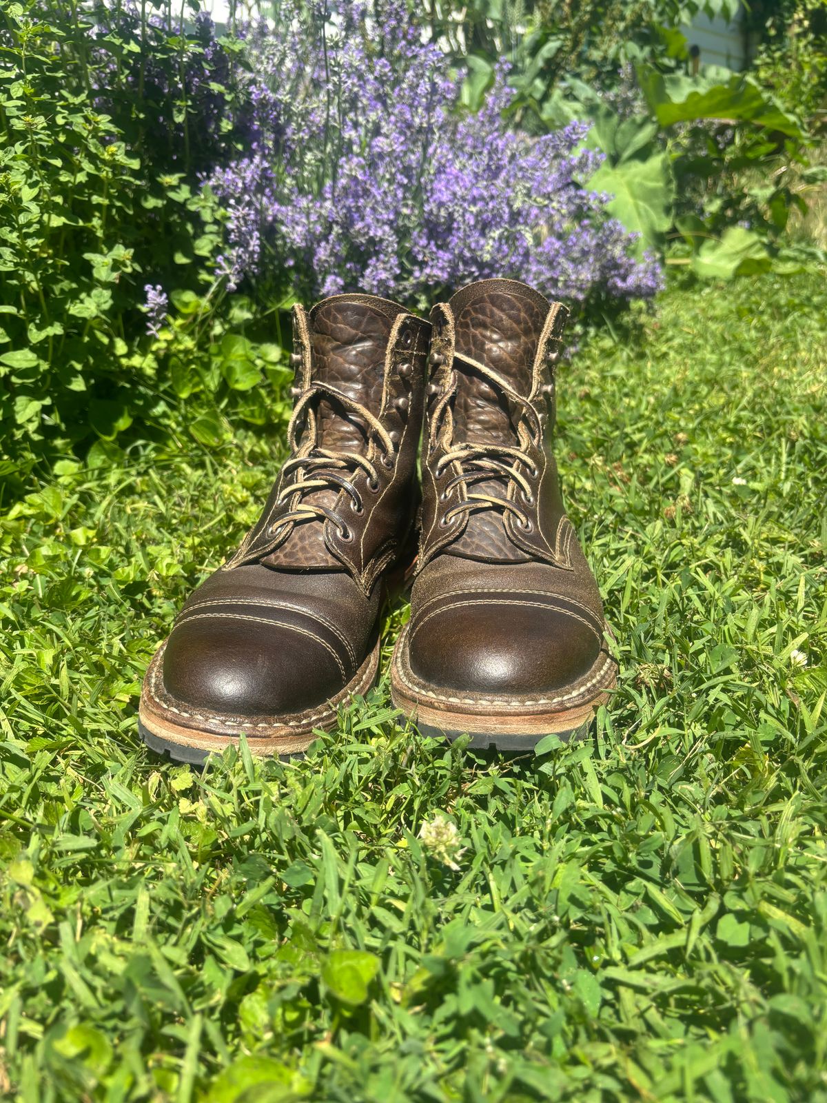 Photo by ZFitzGolf on June 12, 2026 of the White's MP-Sherman Toe Cap in Horween Olive Waxed Flesh.