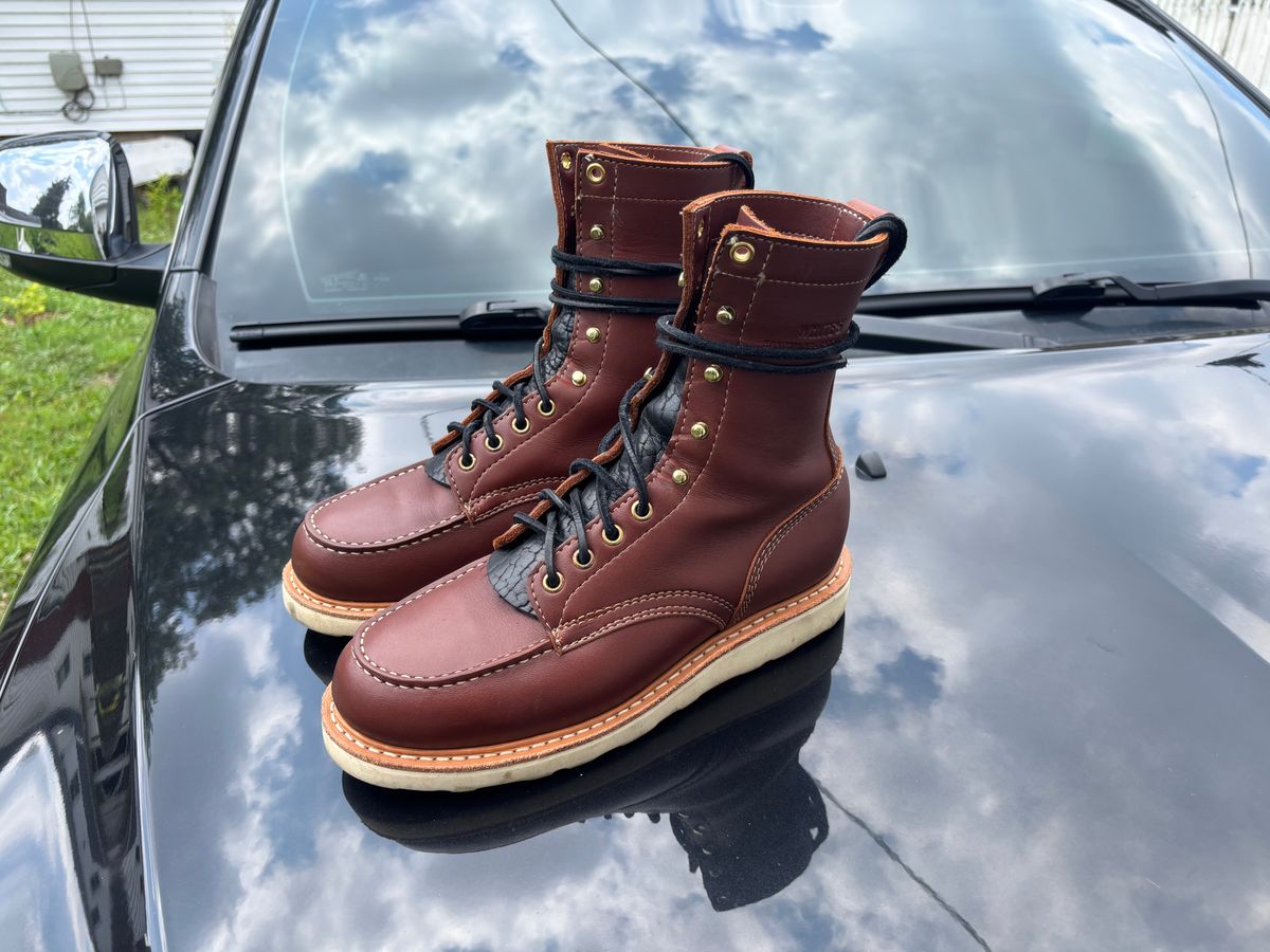 Photo by ZFitzGolf on July 8, 2025 of the White's Perry 8" in Seidel Red Dog Oil Tan.