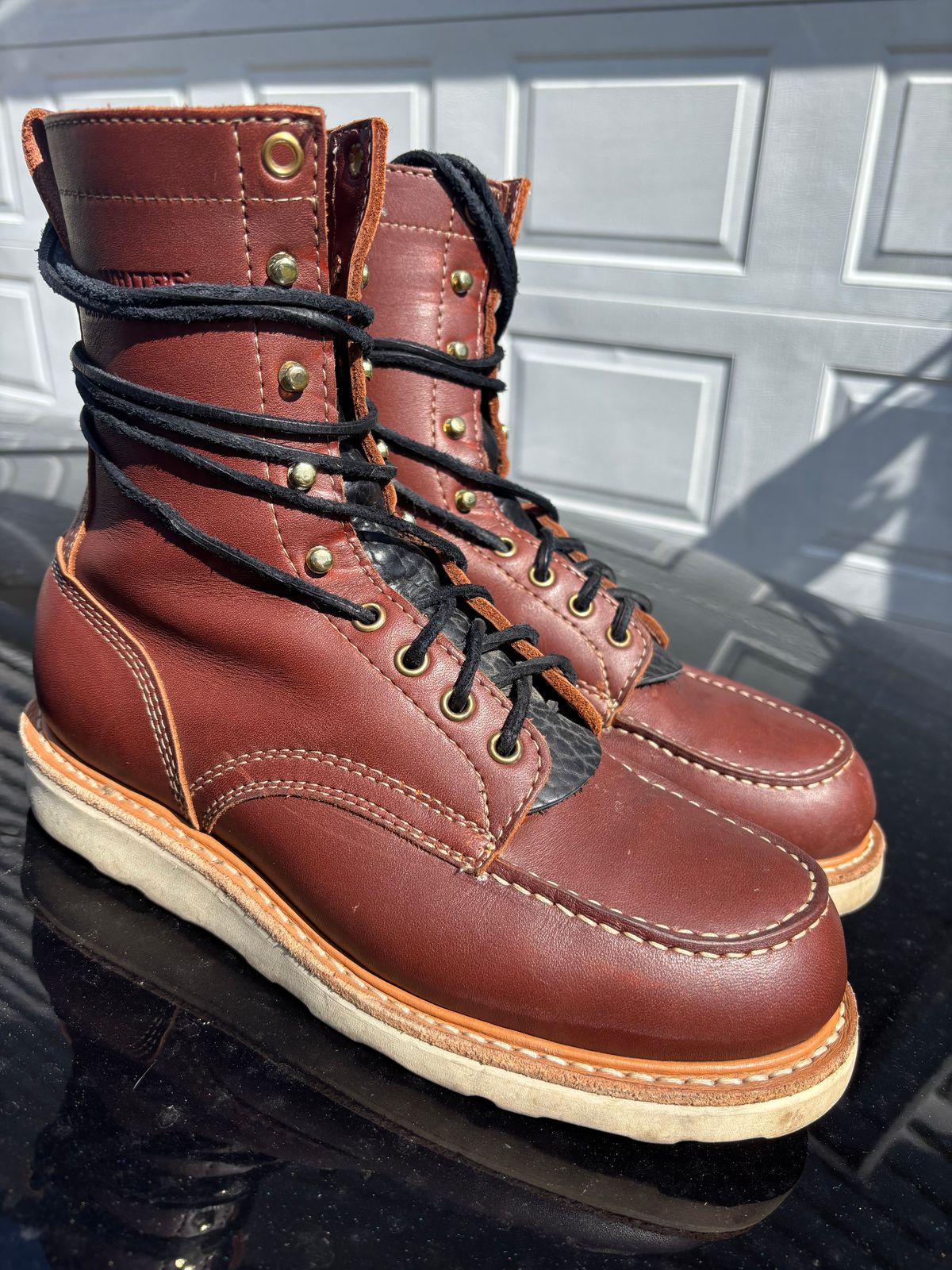 Photo by ZFitzGolf on September 26, 2025 of the White's Perry 8" in Seidel Red Dog Oil Tan.