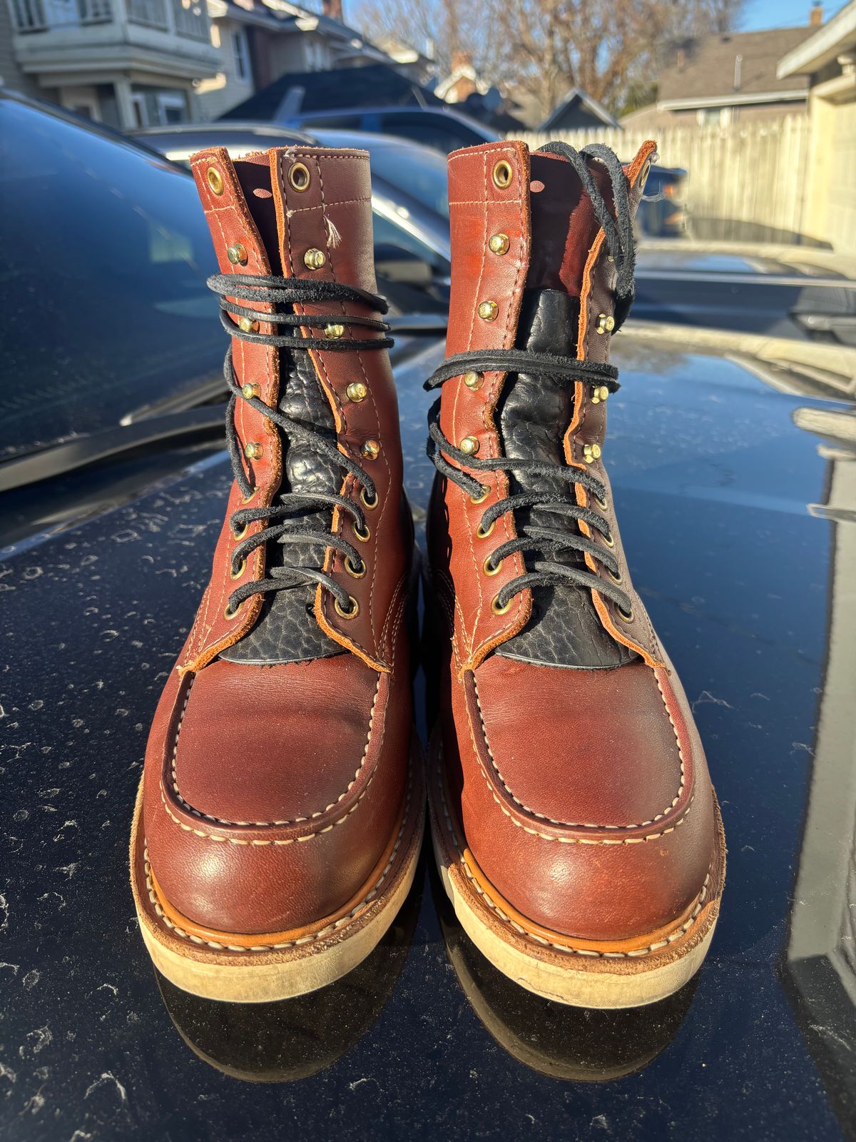 Photo by ZFitzGolf on December 21, 2025 of the White's Perry 8" in Seidel Red Dog Oil Tan.