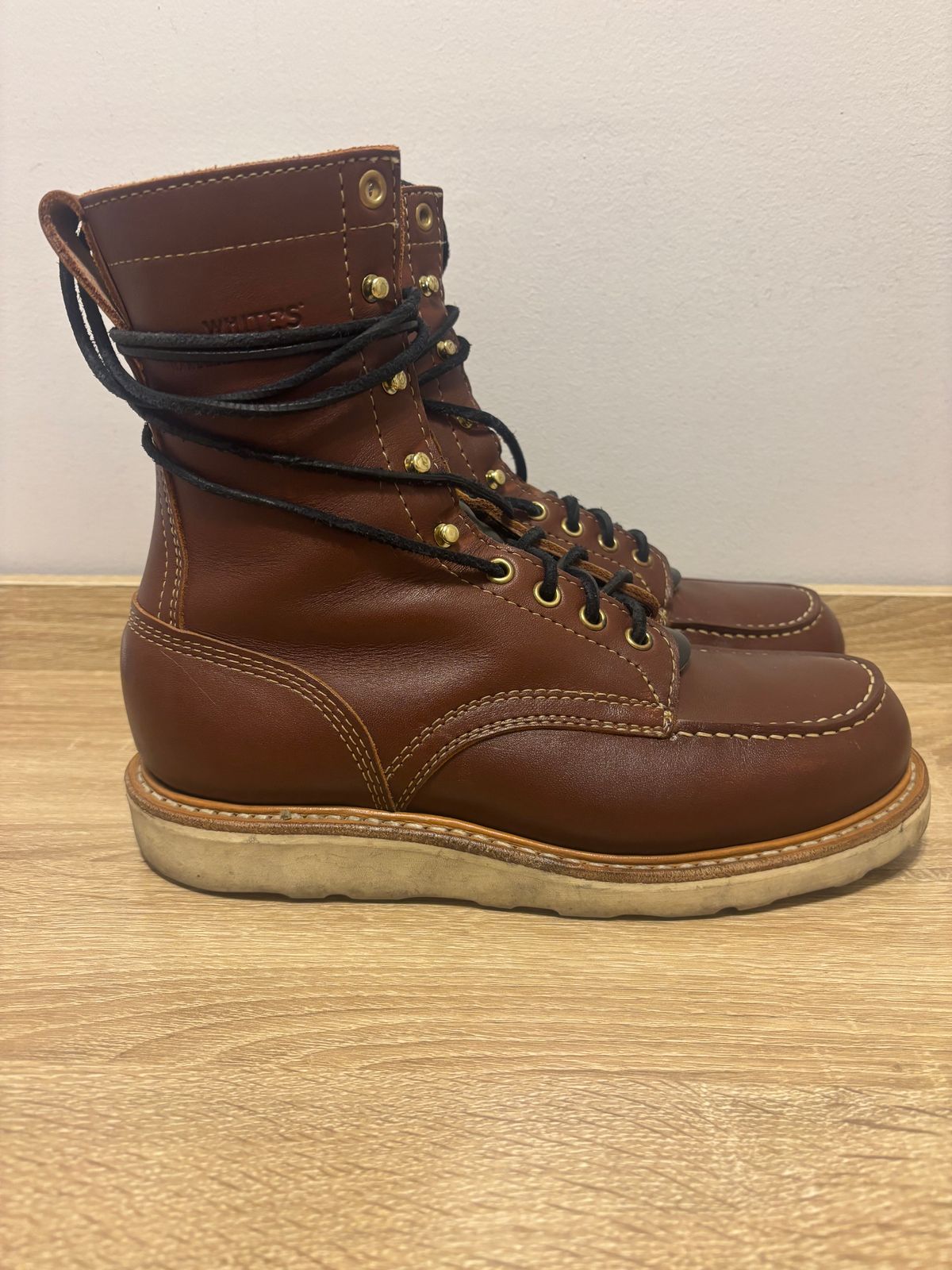 Photo by ZFitzGolf on March 29, 2026 of the White's Perry 8" in Seidel Red Dog Oil Tan.