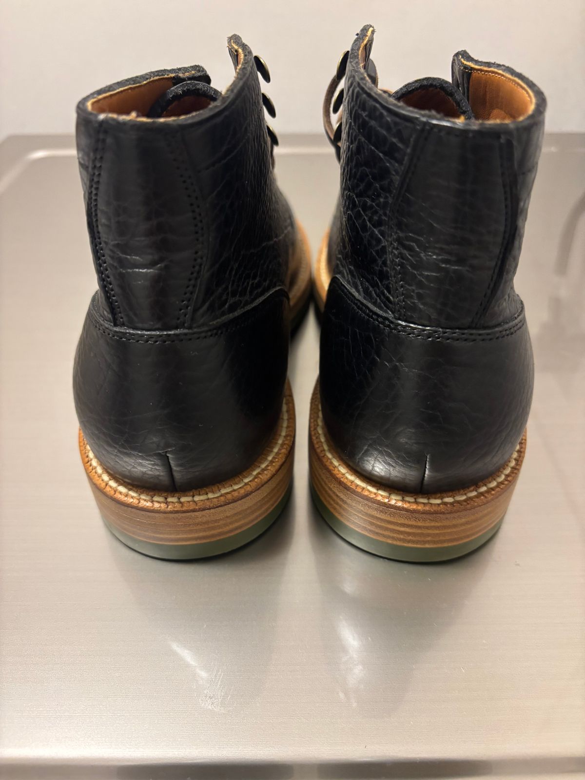 Photo by ZFitzGolf on December 3, 2025 of the Grant Stone Diesel Boot in Seidel Black Bison.