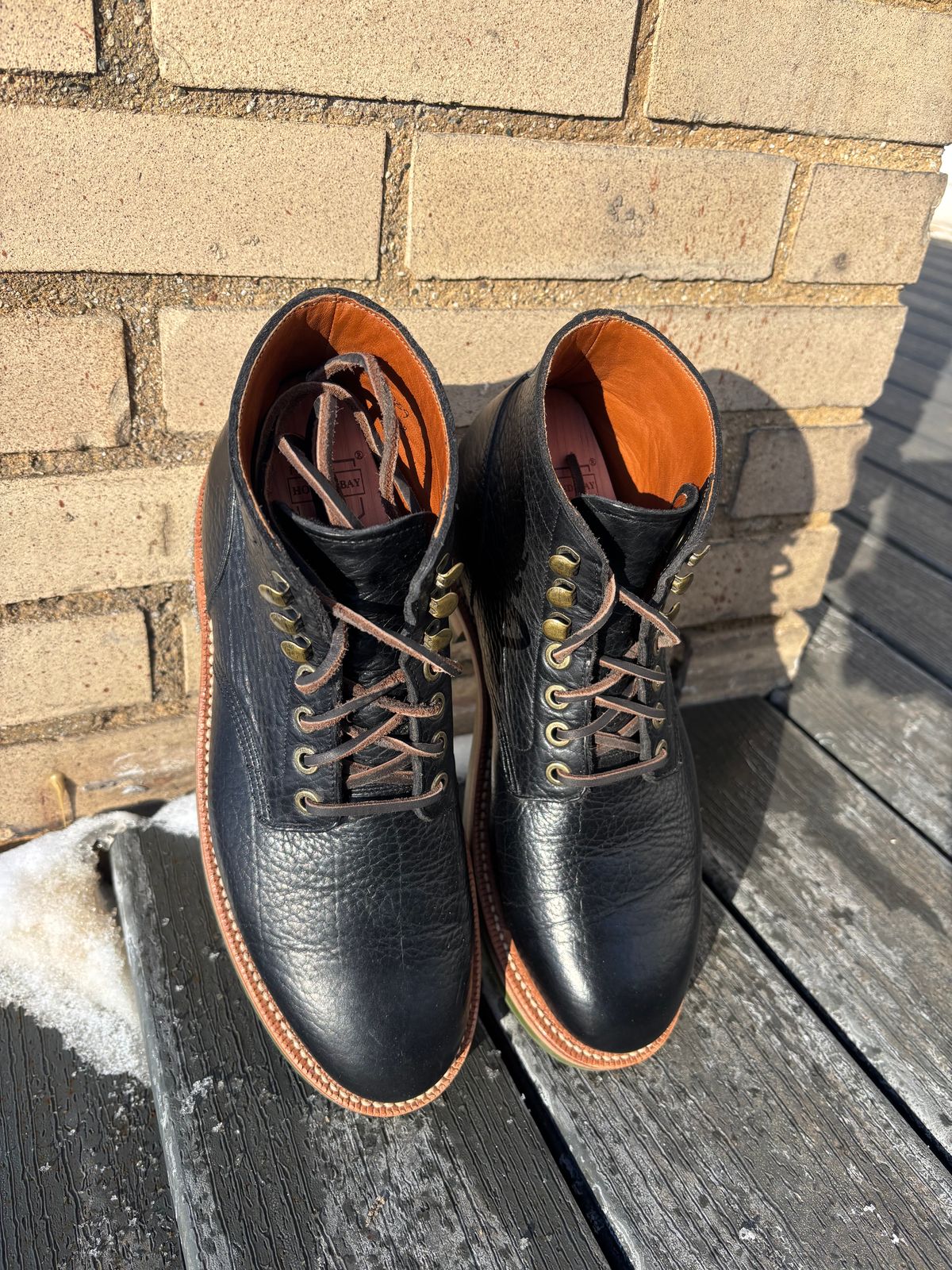Photo by ZFitzGolf on February 8, 2026 of the Grant Stone Diesel Boot in Seidel Black Bison.