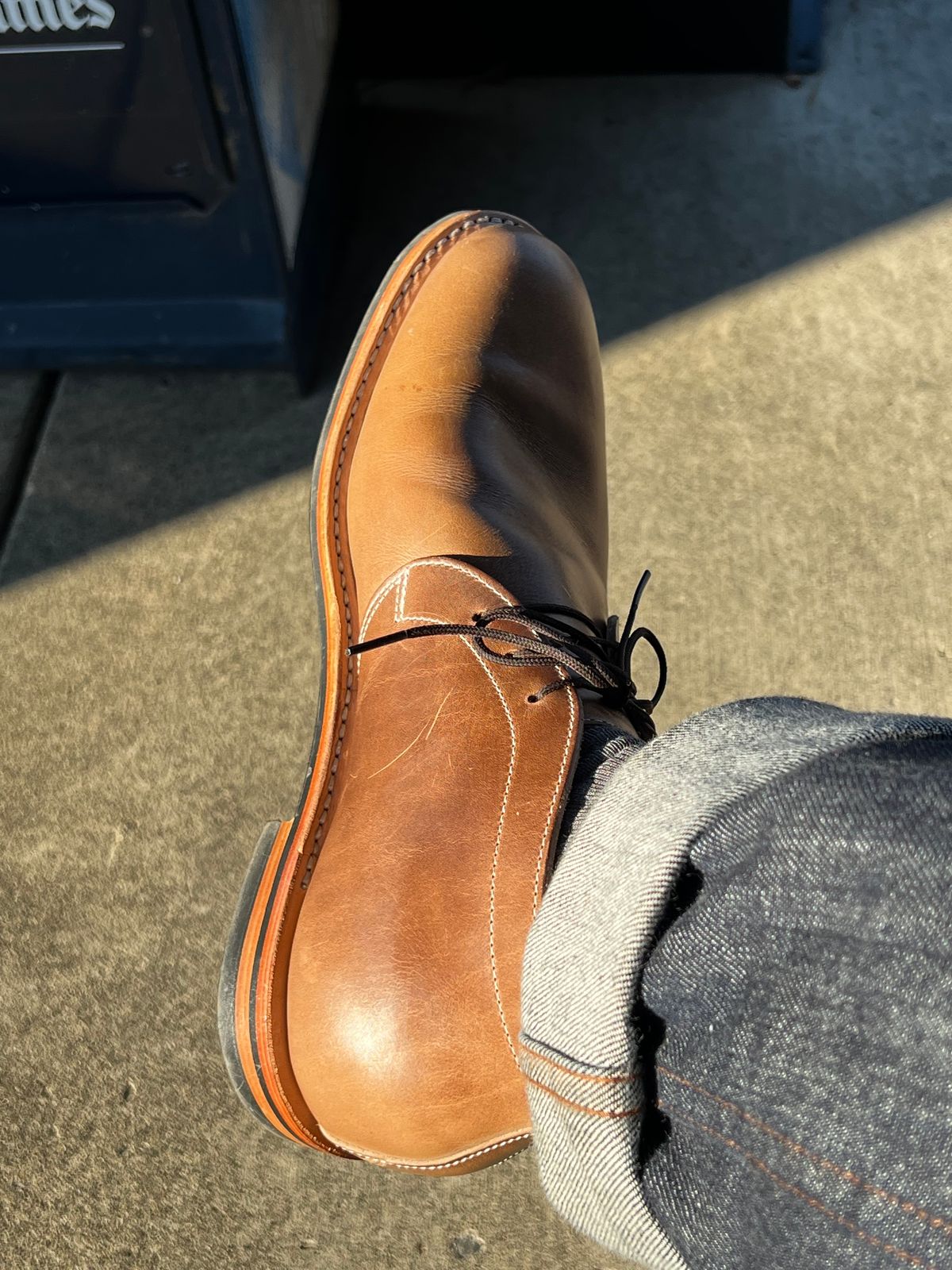 Photo by congressmancuff on November 13, 2022 of the White's Kinney Chukka in Horween Natural Chromexcel.