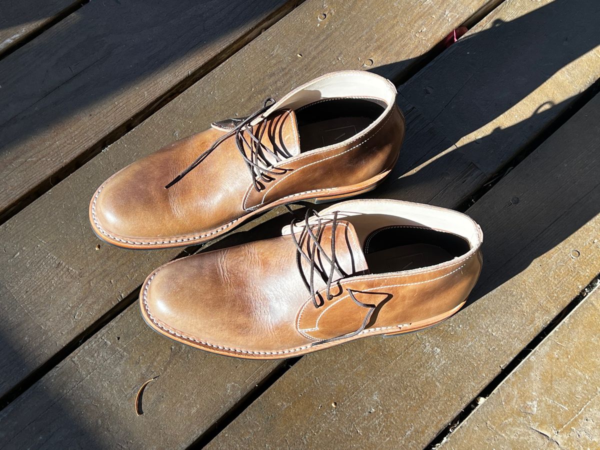 Photo by congressmancuff on November 12, 2022 of the White's Kinney Chukka in Horween Natural Chromexcel.