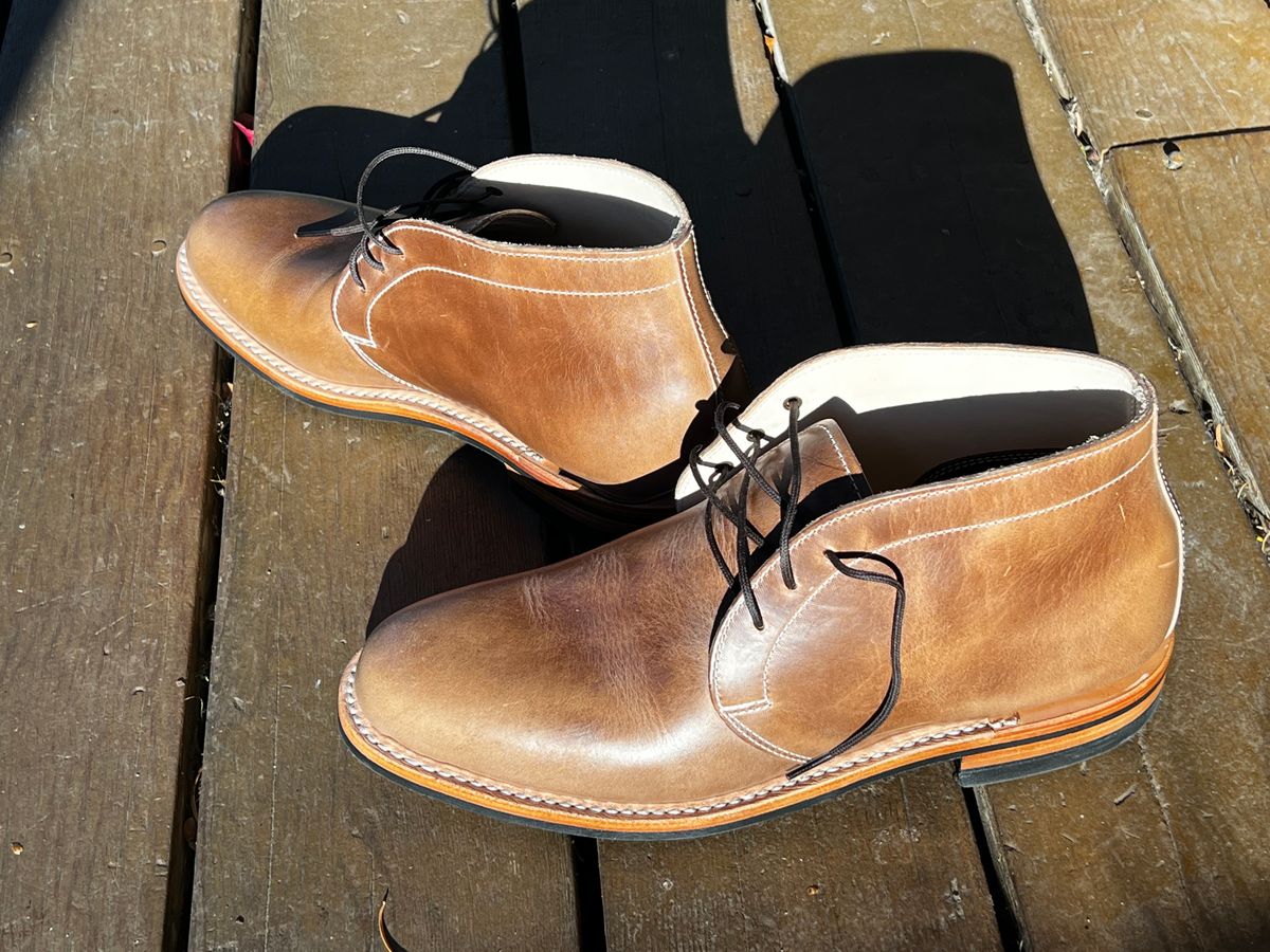 Photo by congressmancuff on November 12, 2022 of the White's Kinney Chukka in Horween Natural Chromexcel.