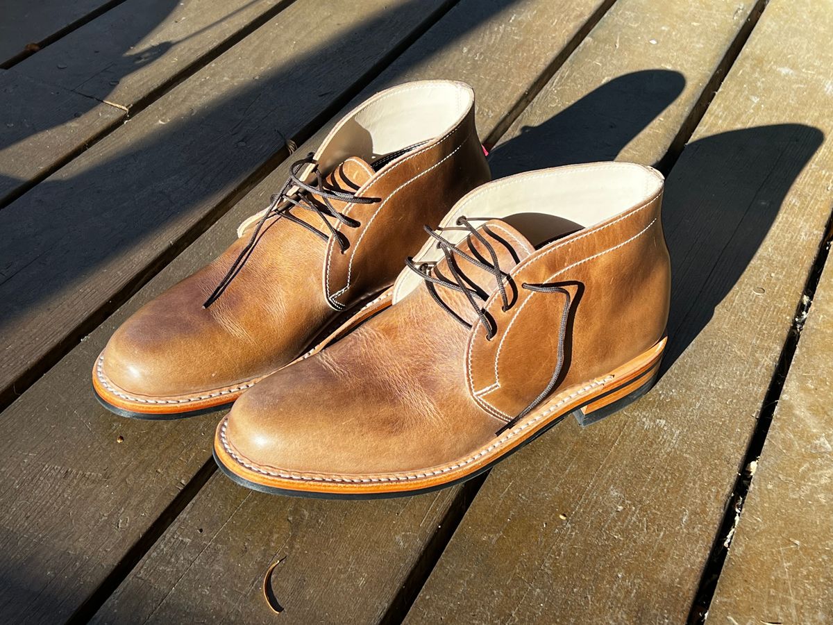 Photo by congressmancuff on November 12, 2022 of the White's Kinney Chukka in Horween Natural Chromexcel.