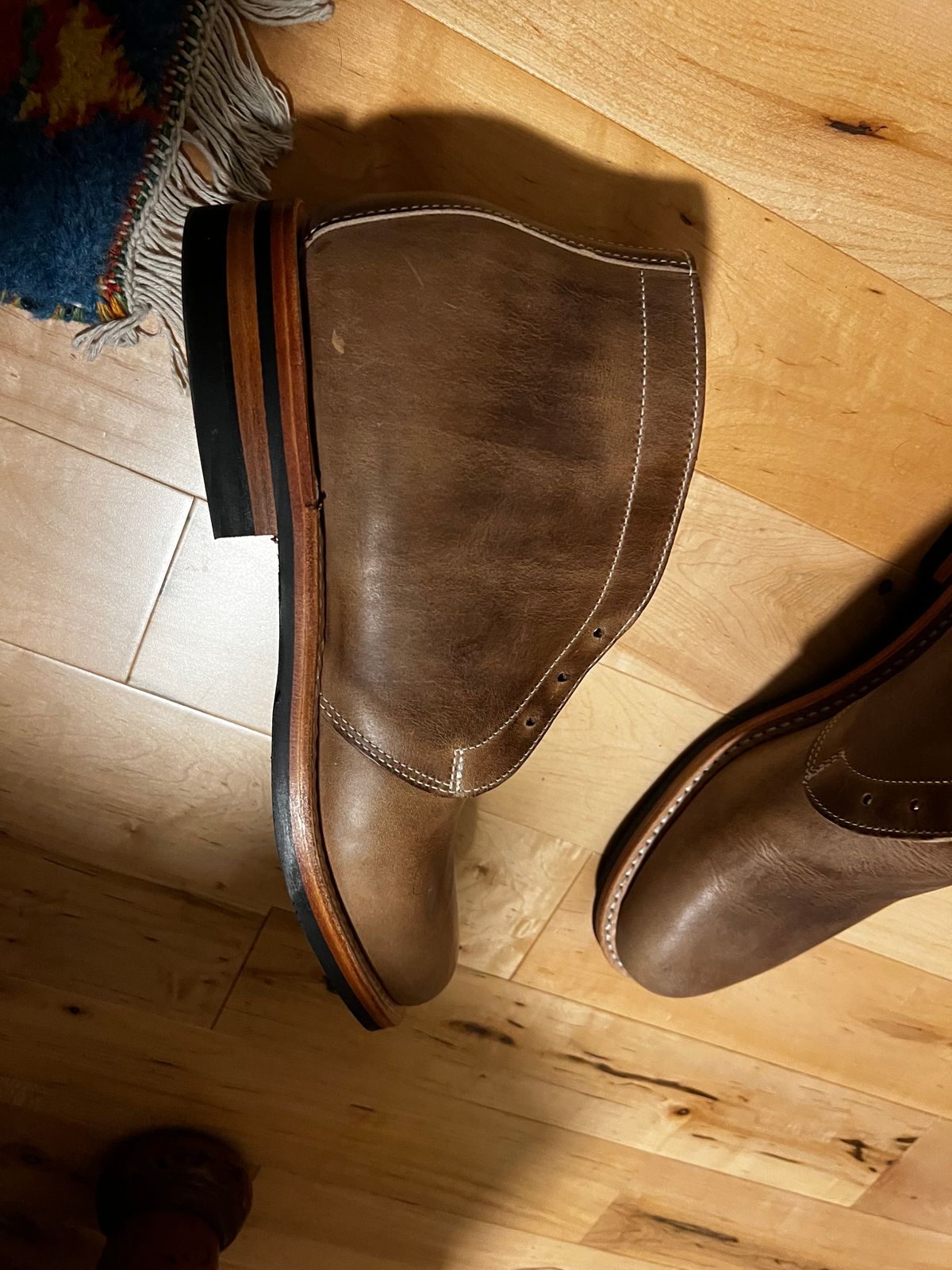 Photo by congressmancuff on November 12, 2022 of the White's Kinney Chukka in Horween Natural Chromexcel.
