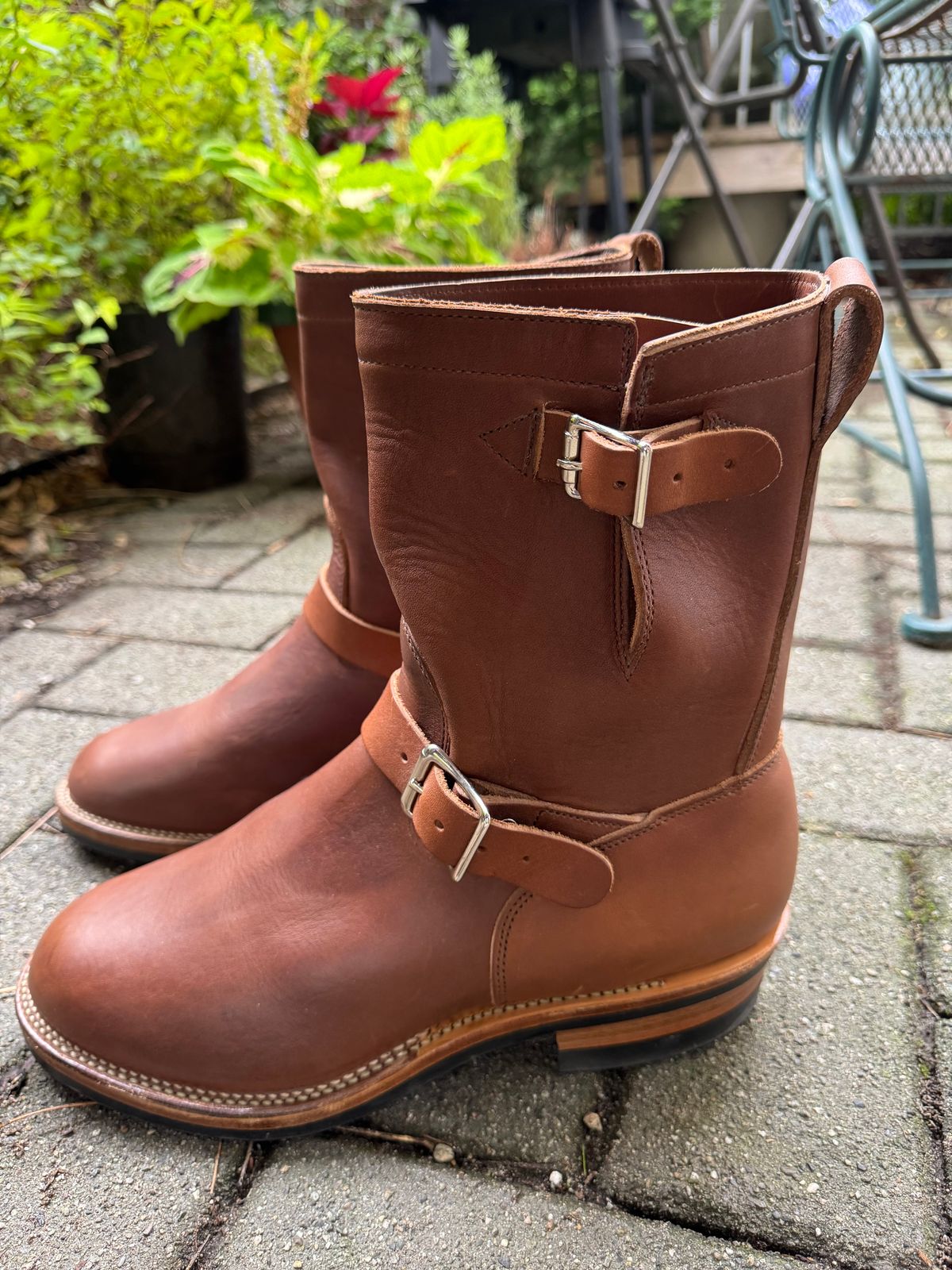 Photo by congressmancuff on October 3, 2025 of the Viberg Engineer in Horween Crust Chromexcel.