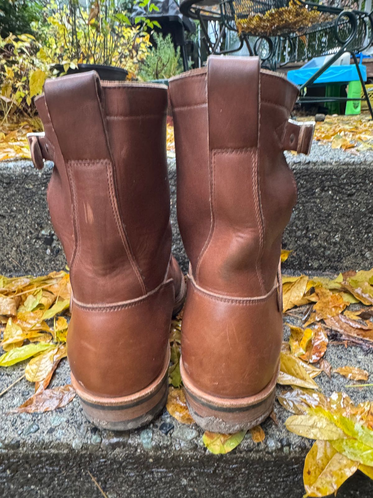 Photo by congressmancuff on December 5, 2025 of the Viberg Engineer in Horween Crust Chromexcel.