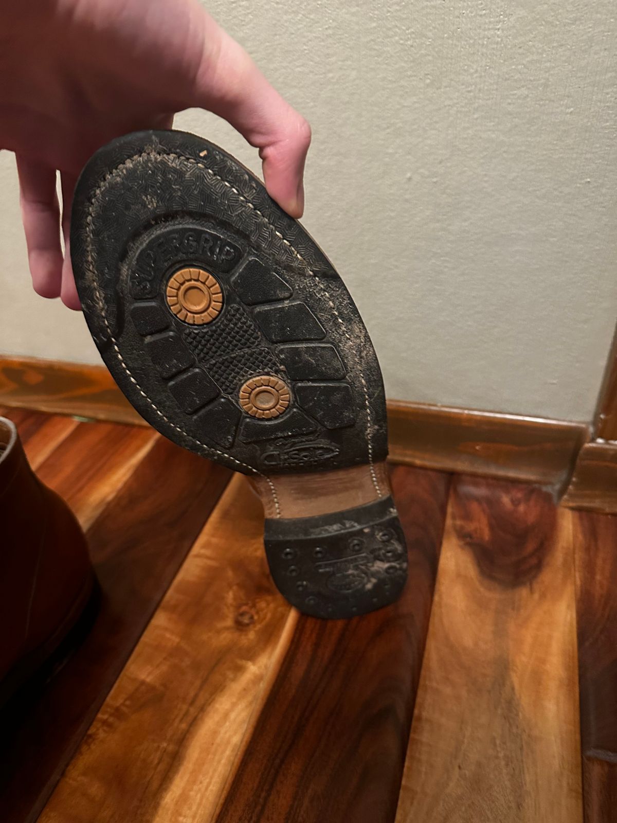 Photo by bbart on December 14, 2024 of the Viberg Service Boot BCT in Horween Oak Chromepak.